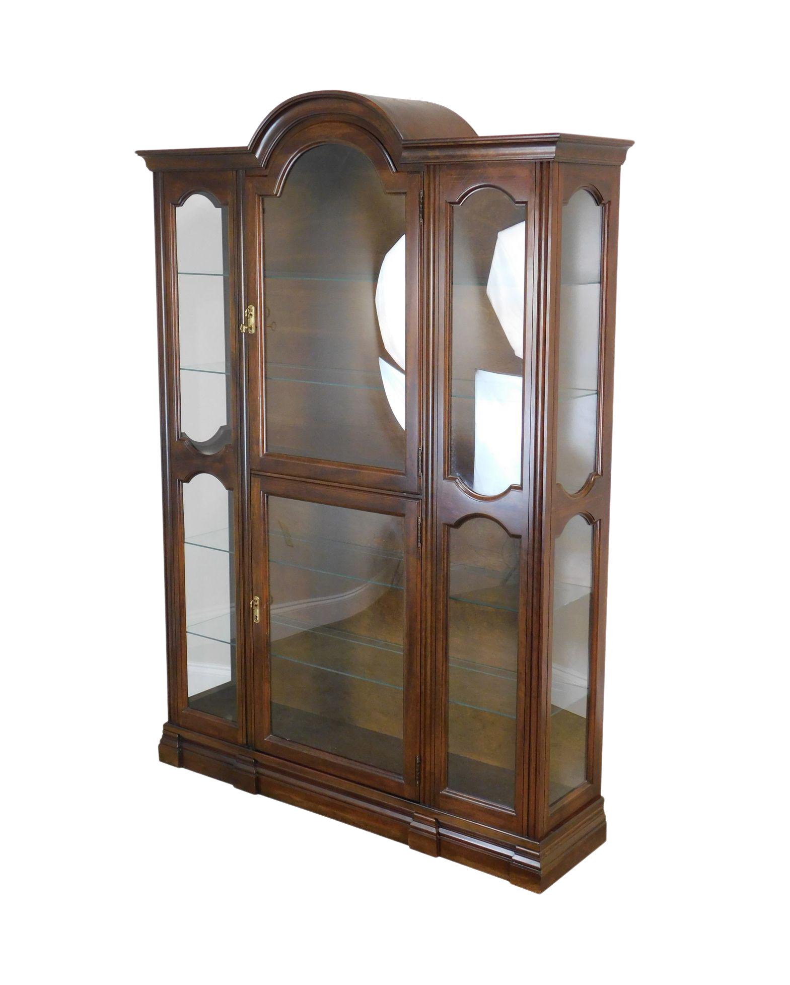 wall curio cabinet with glass doors