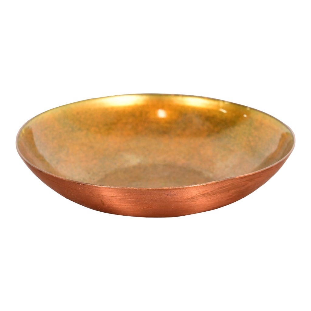 Jade Snow Wong Mid-Century Modern Copper Enamel Bowl, Circa 1950s