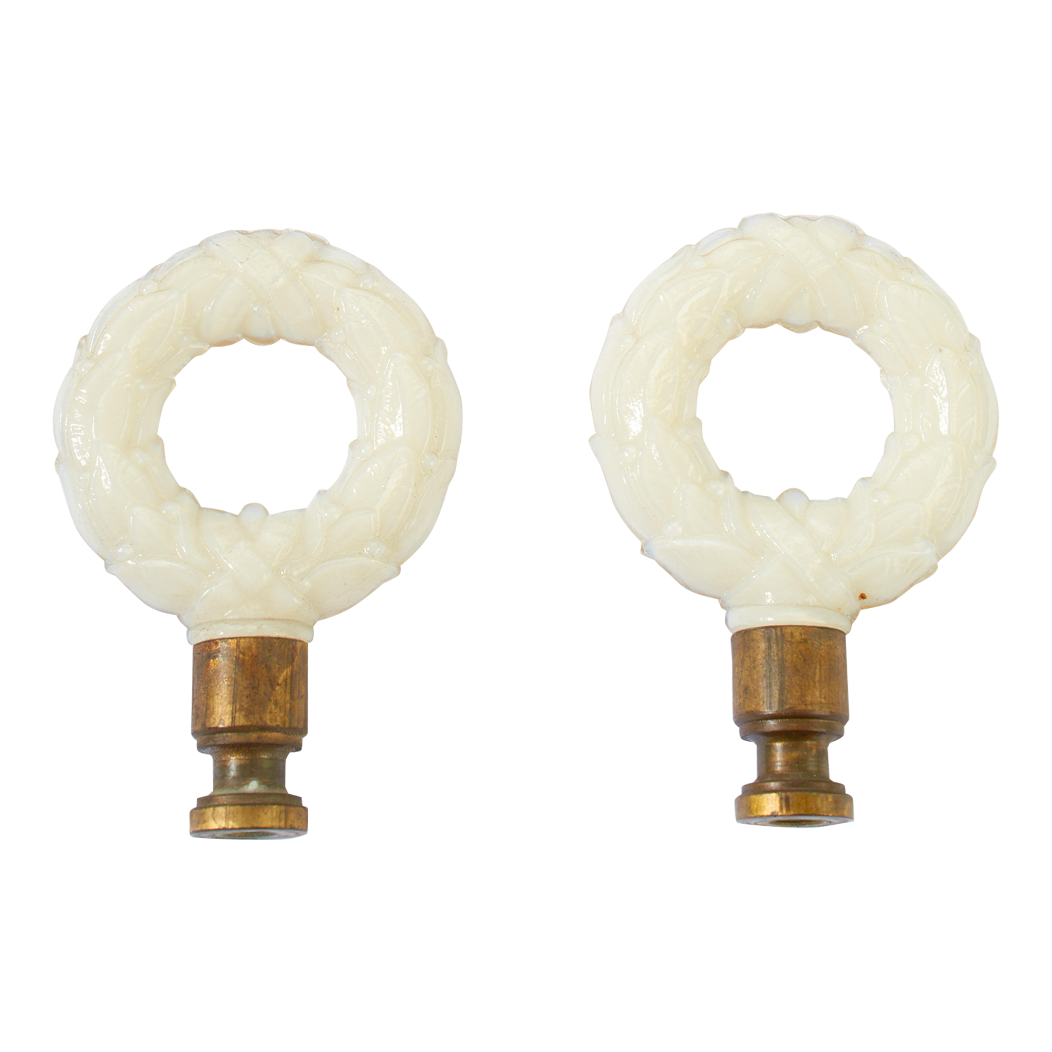 Pair of 1930's Aladdin Glass Lamp Finials Chairish