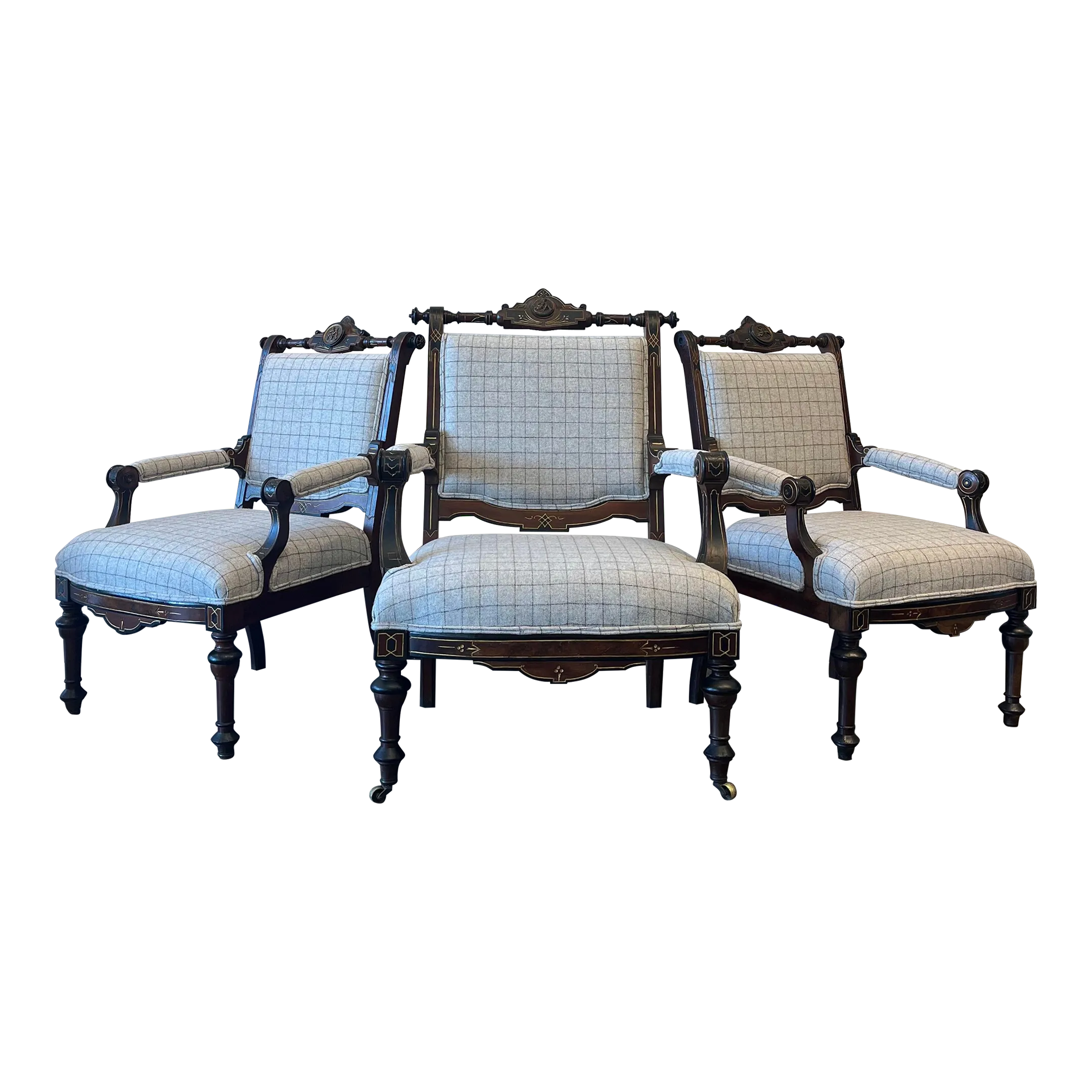 Mid 20th Century Vintage Three Bears Fireside Chairs - Set of 3