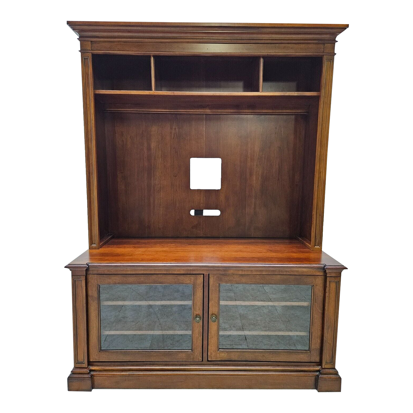 1990s Ethan Allen Cambridge Media Flat Screen Unit Chairish