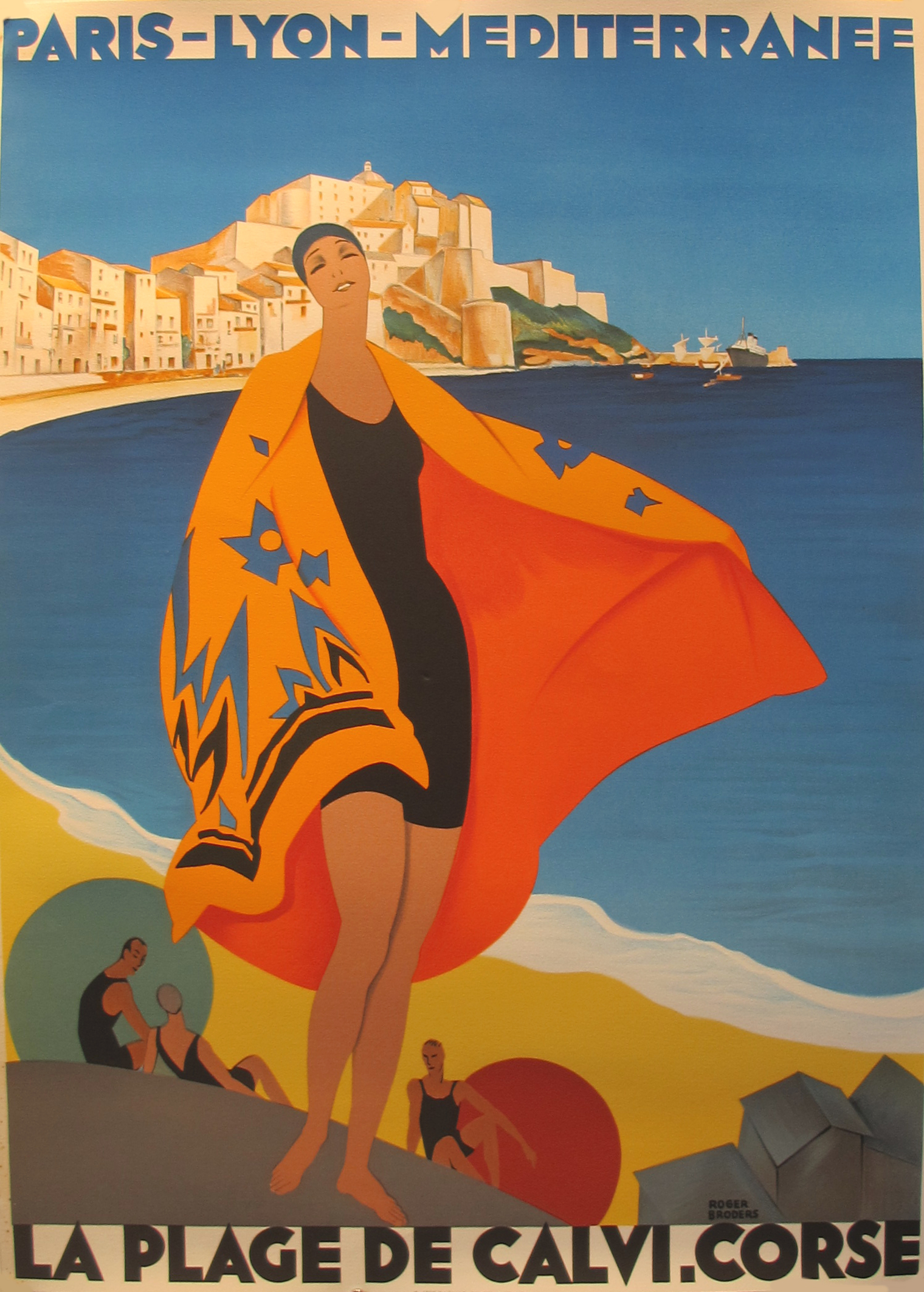 Plage De Calvi Corse Poster By Roger Broders