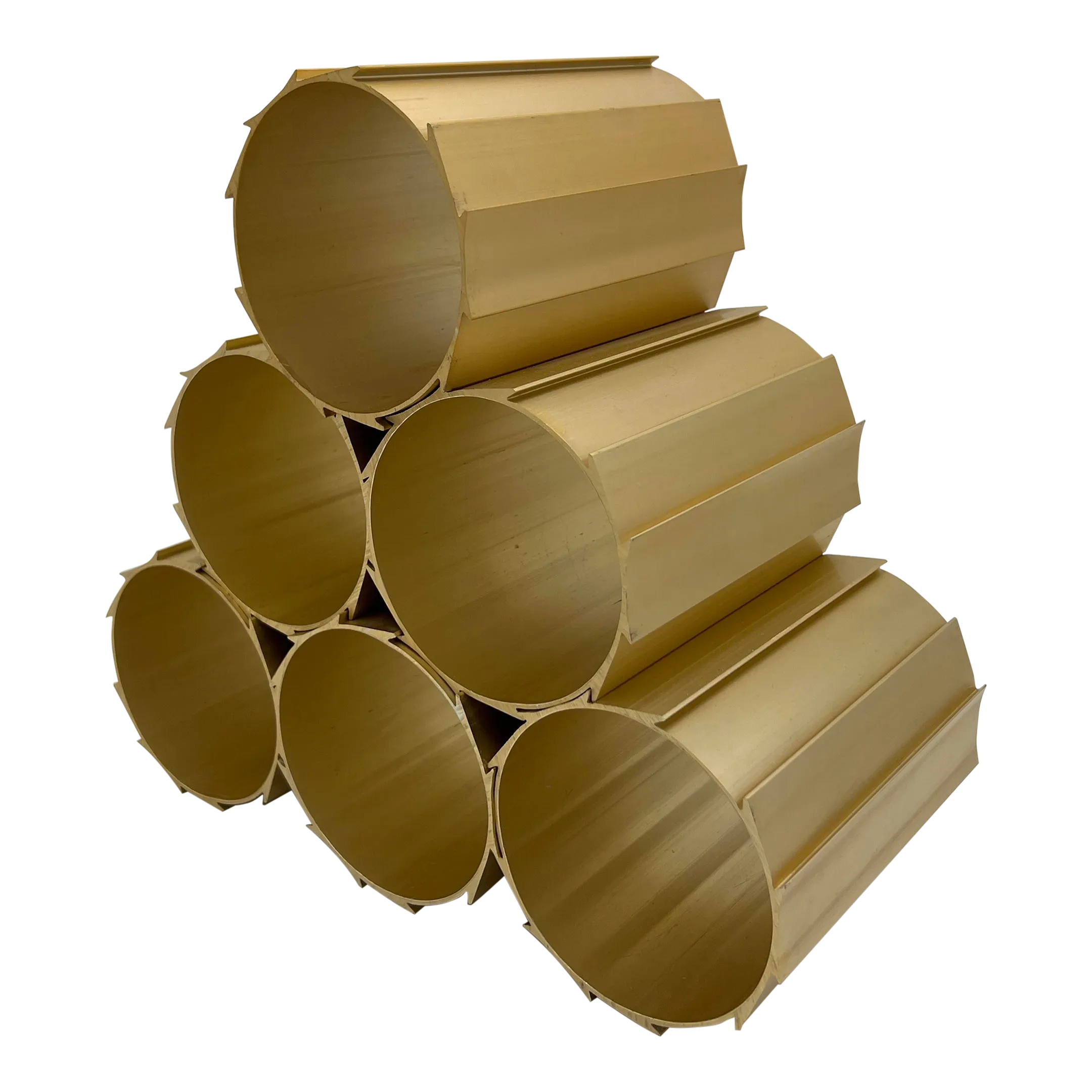 Gold Mid-Century Modern Anodized Aluminum Modular Wine Rack