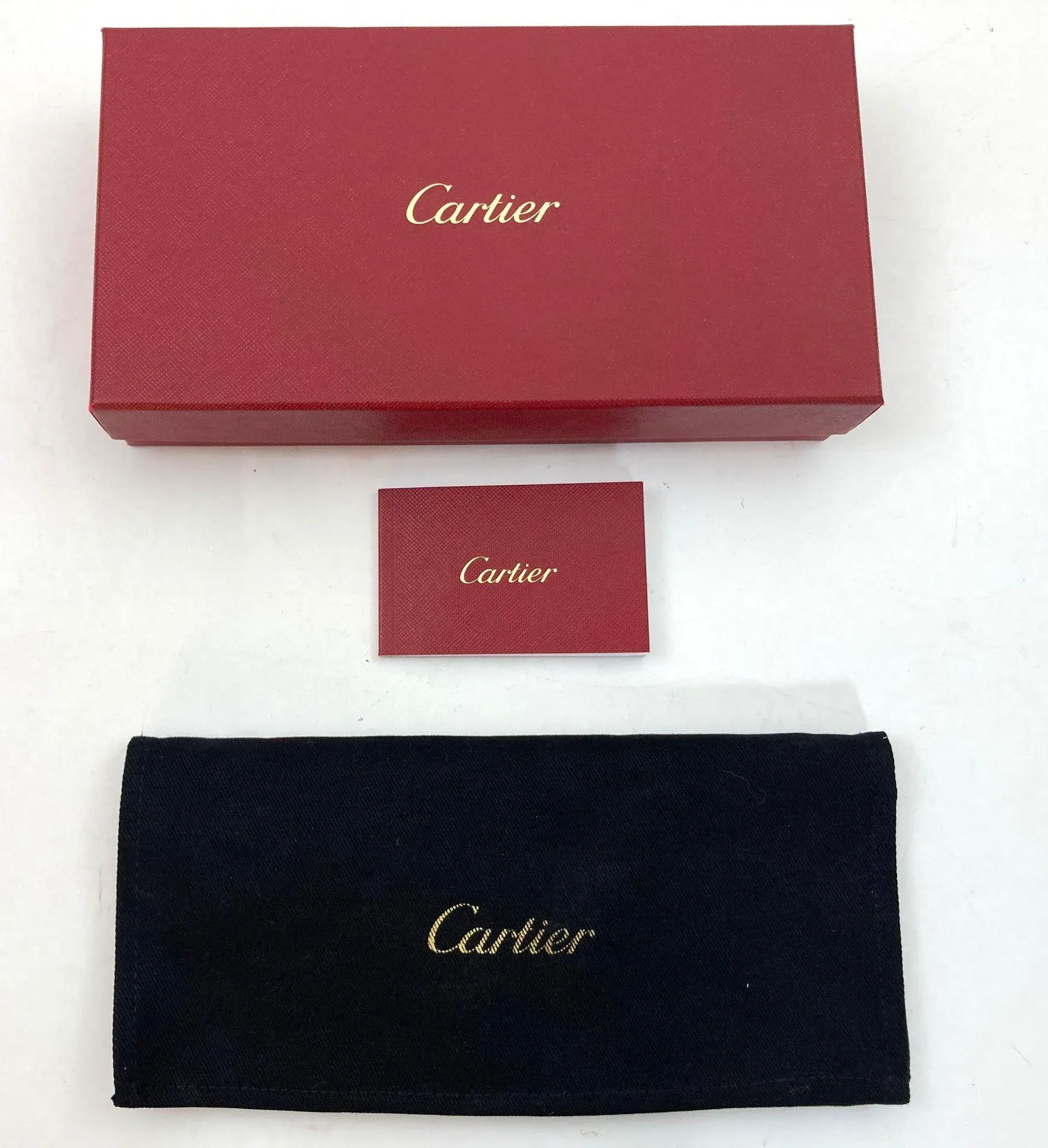 Cartier Paris Burgundy Calfskin Leather Luggage Tag