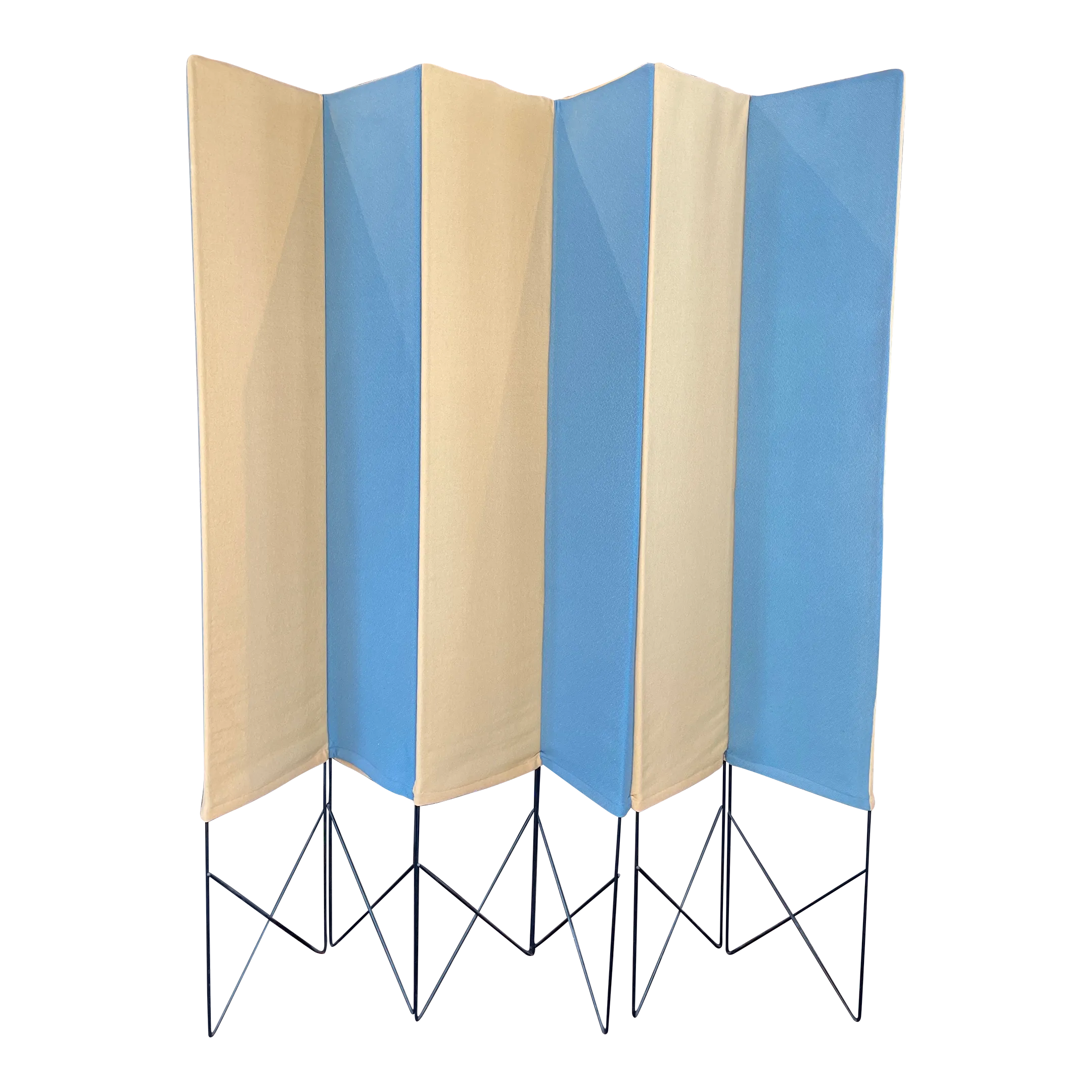 Dazzling Mid Century Modern Folding Privacy Screen