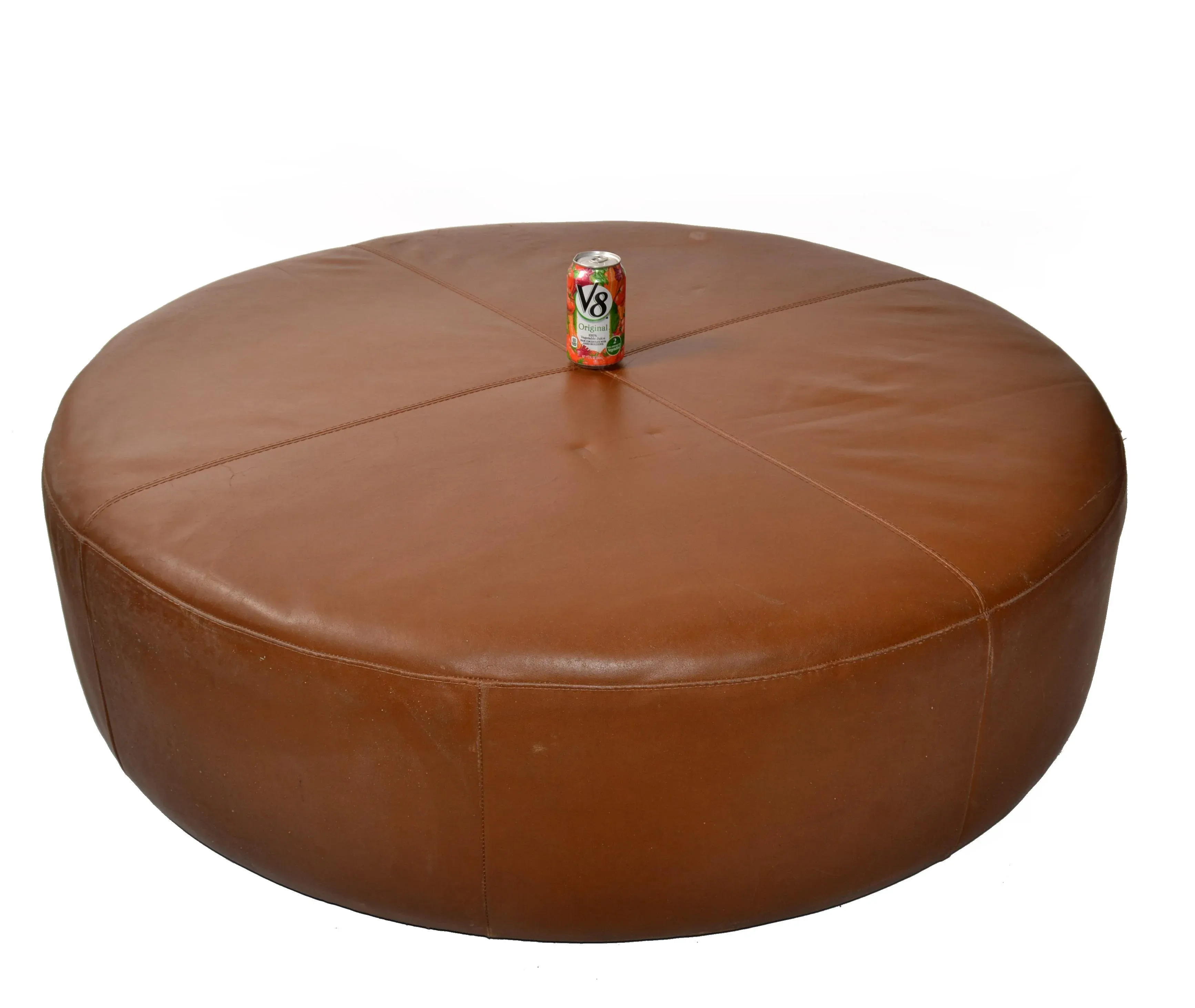 Oversized on sale brown ottoman