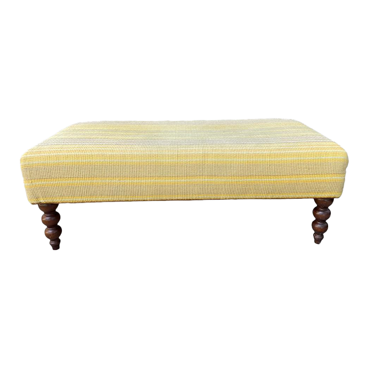 Lee Industries Cocktail Ottoman With Bobbin Legs Chairish