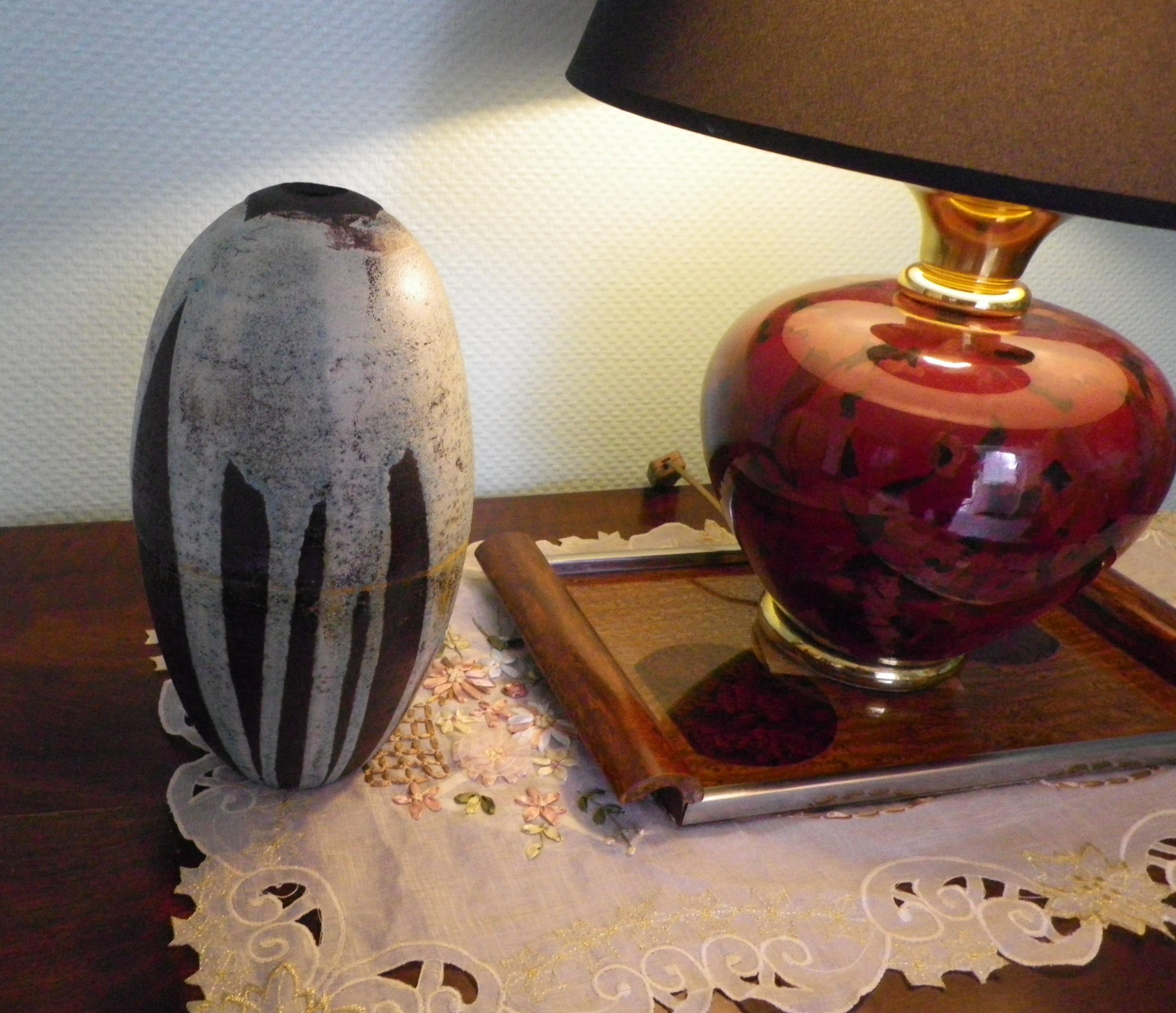 Raku Decorative Vases, Set of 2