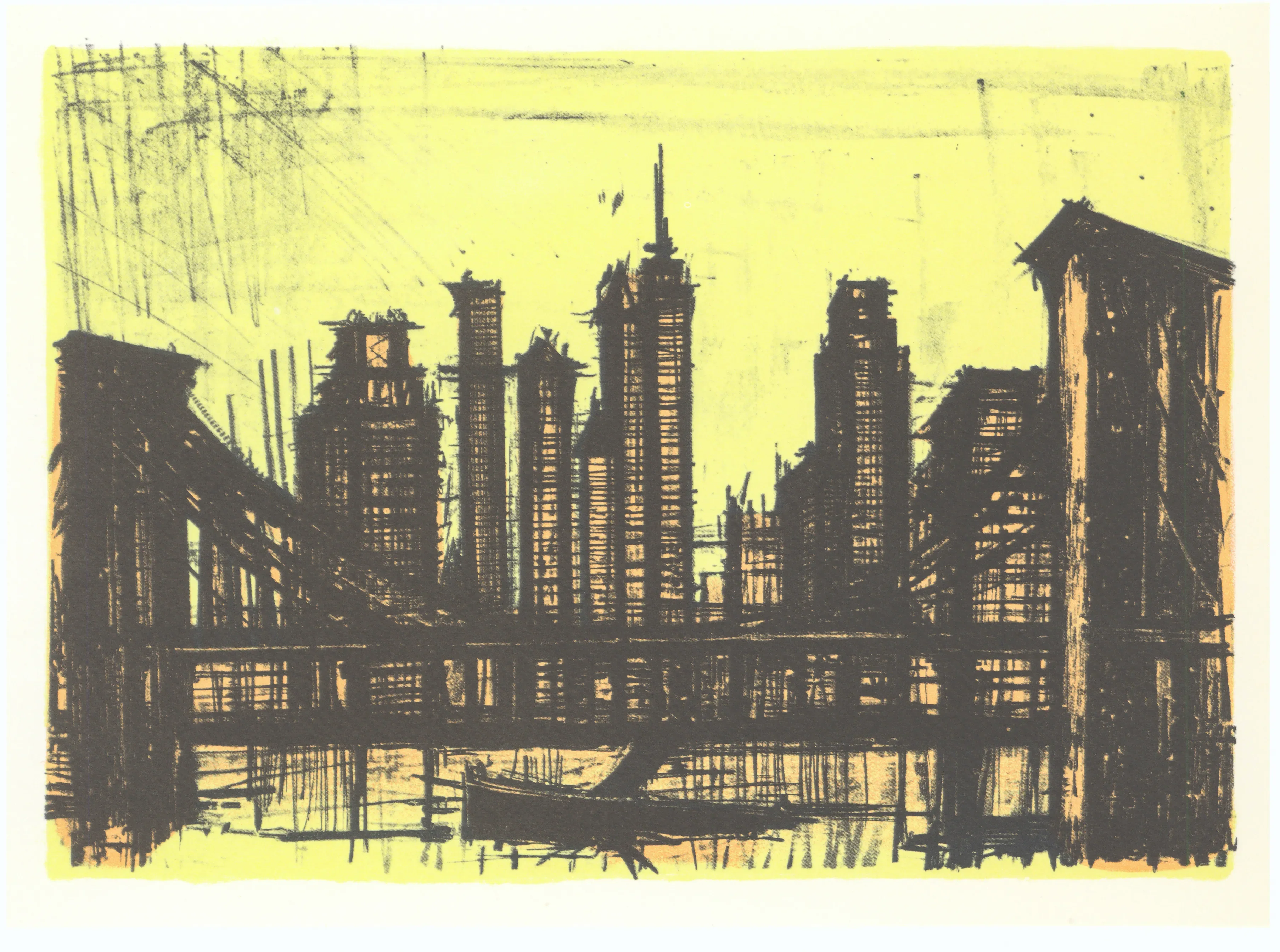 文学・小説 Bernard Buffet Lithographie BERNARD BUFFET Color Lithograph 