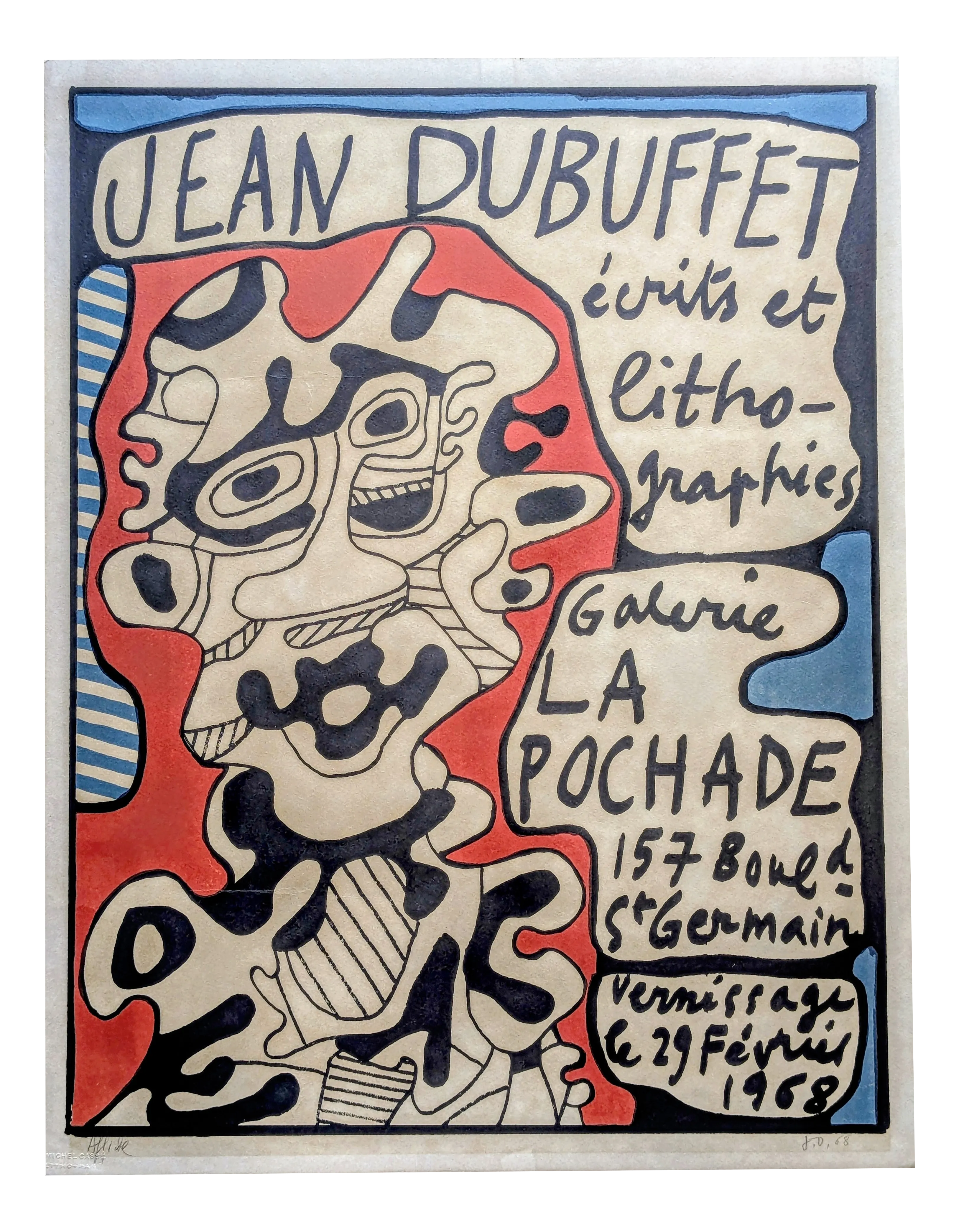 Jean Dubuffet, Writings and Lithographs, 1968, Original Hand