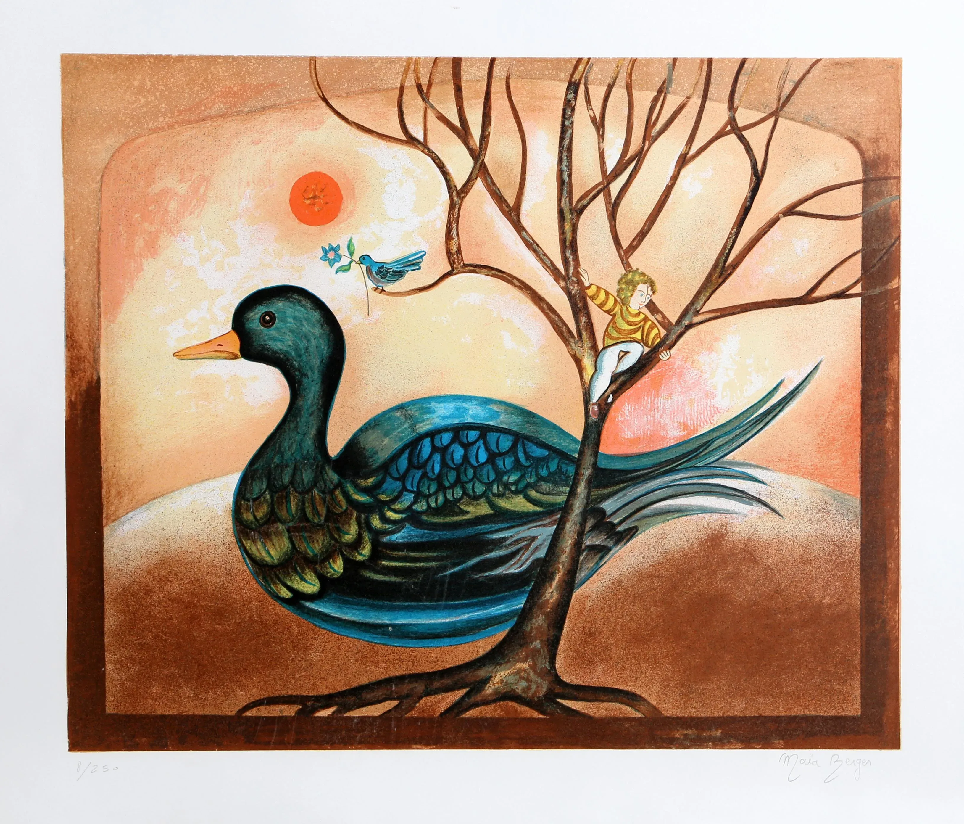 Le Canard, Maia Berger Serigraph, Signed and Numbered in Pencil