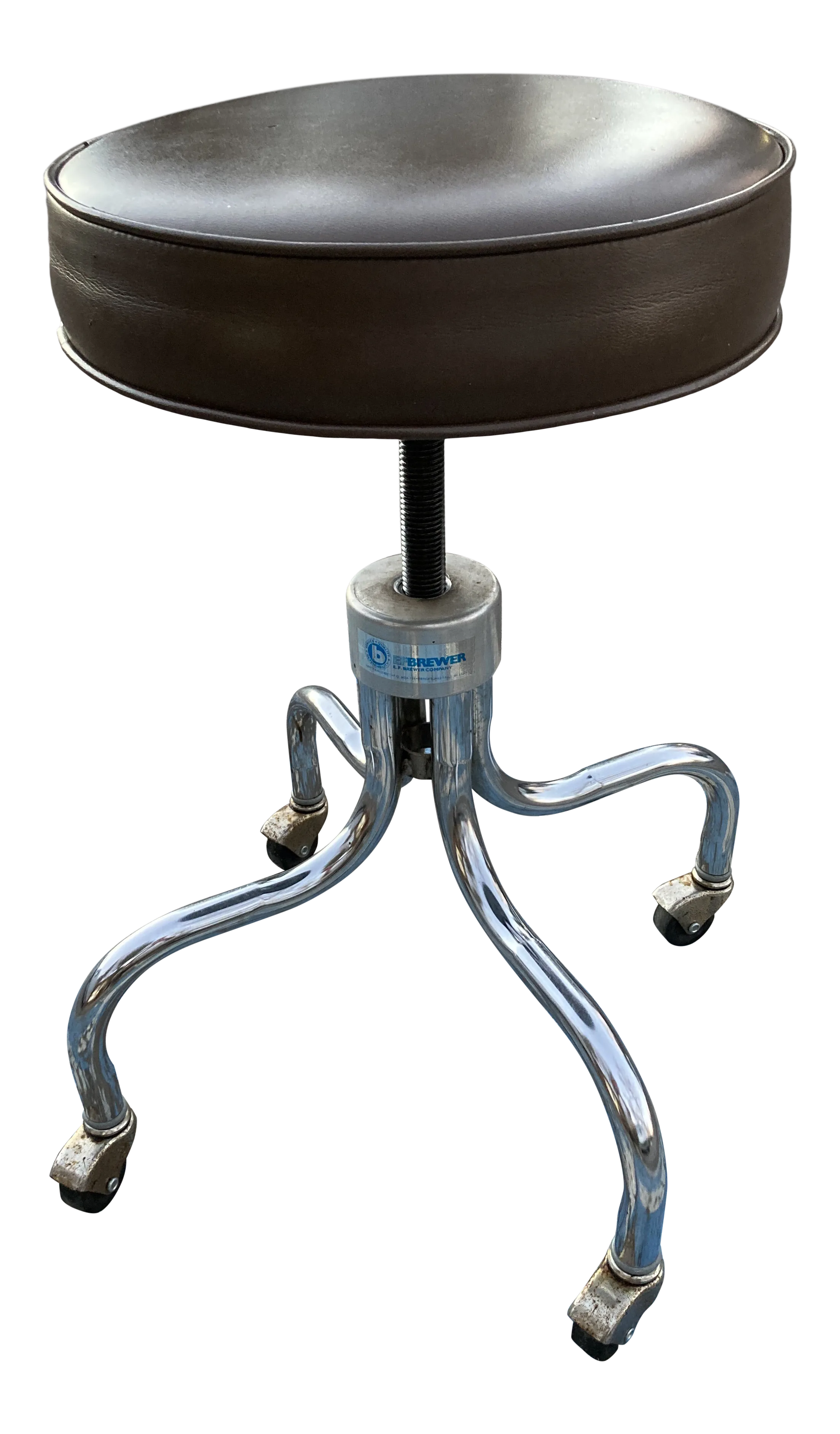 Mid-Century Modern Medical Dental Stool by Brewer Company