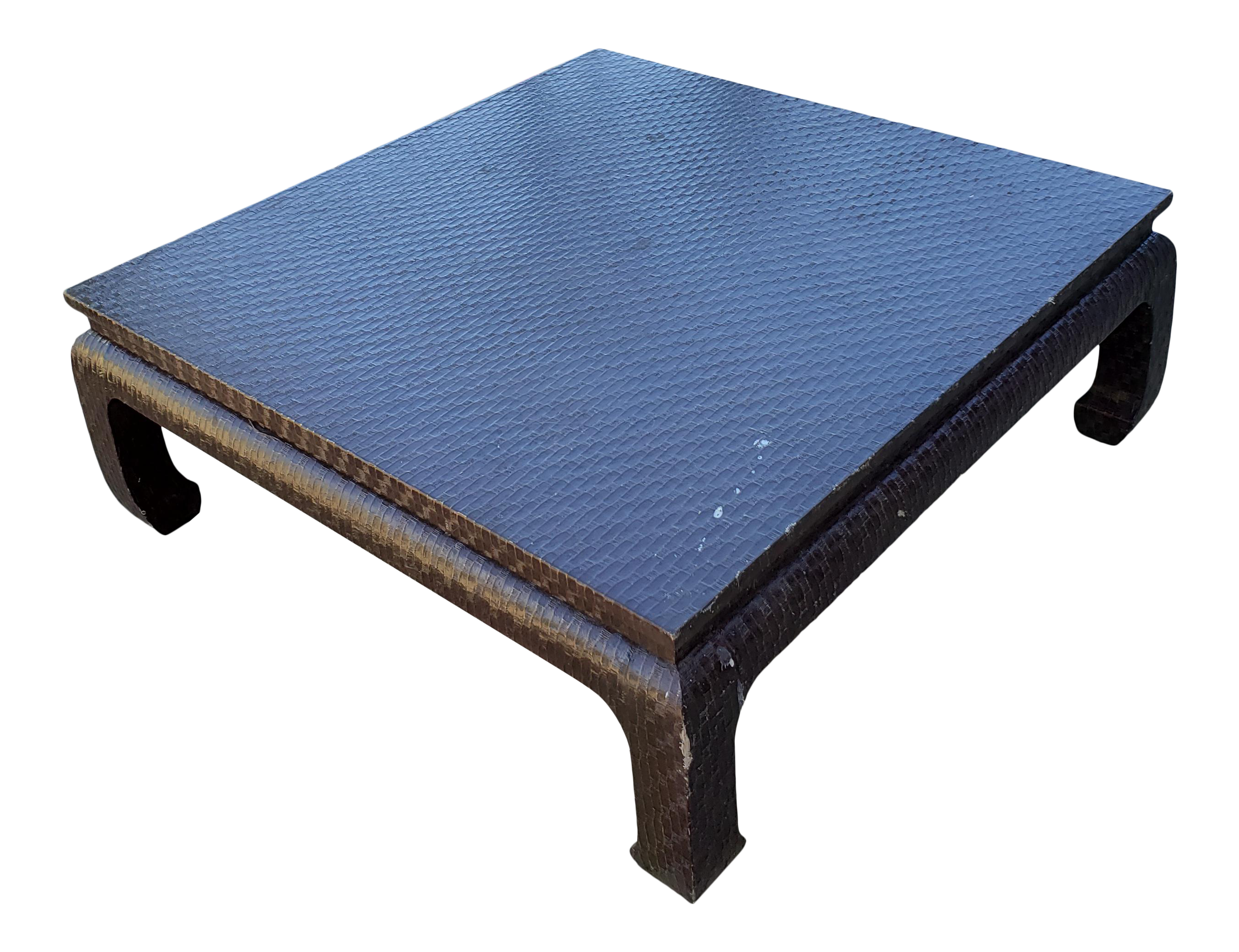 Bakers Furniture Ming Style Grasscloth Cocktail Table Chairish