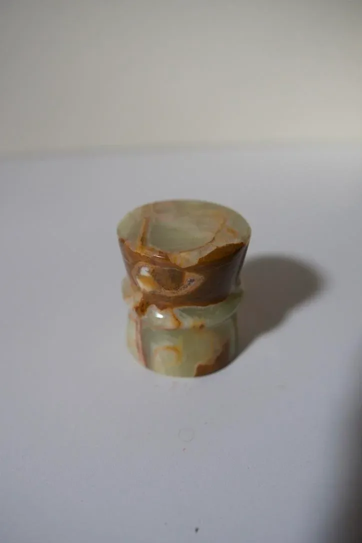 Italian Green Onyx Table Lighter, 1970s