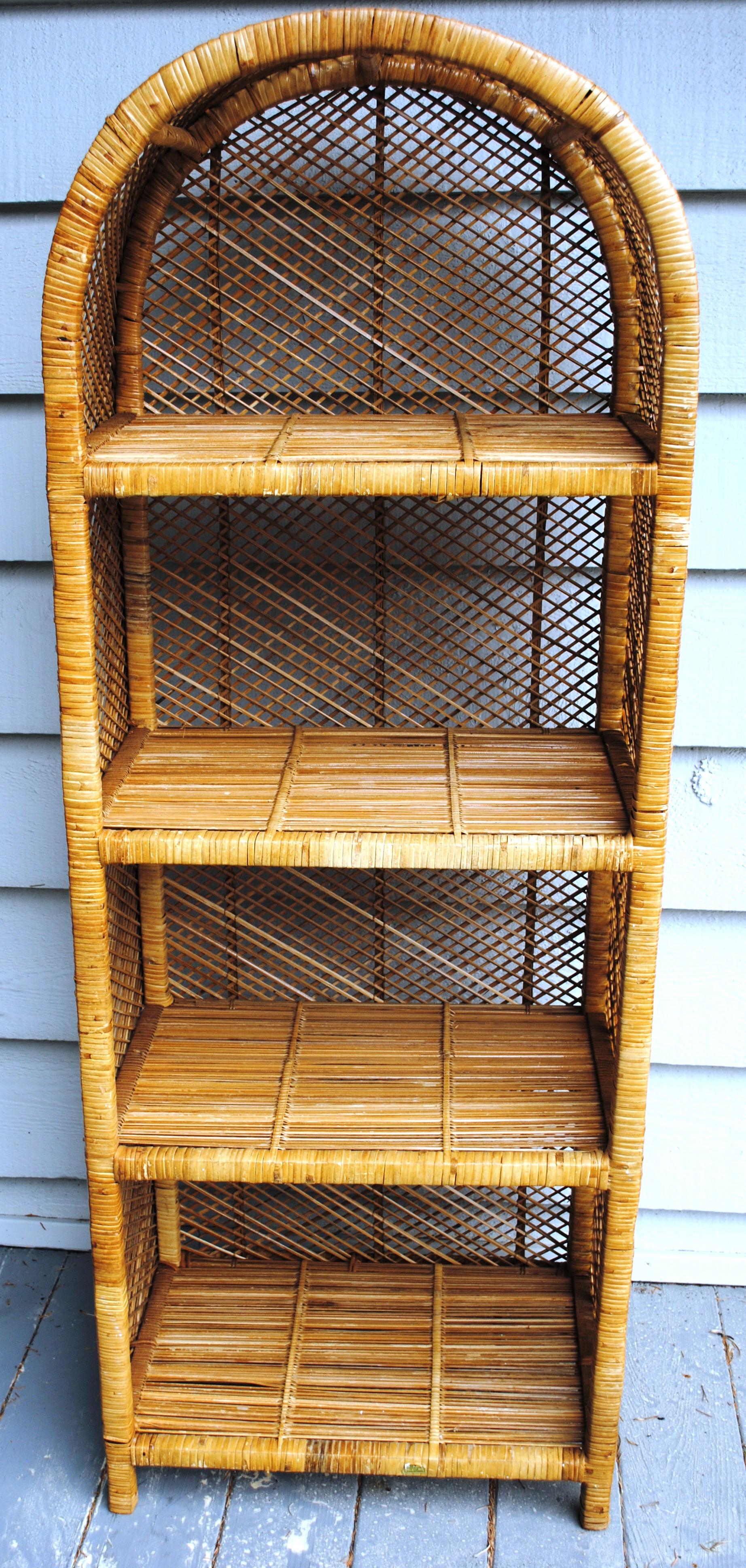 Small 2024 wicker bookcase