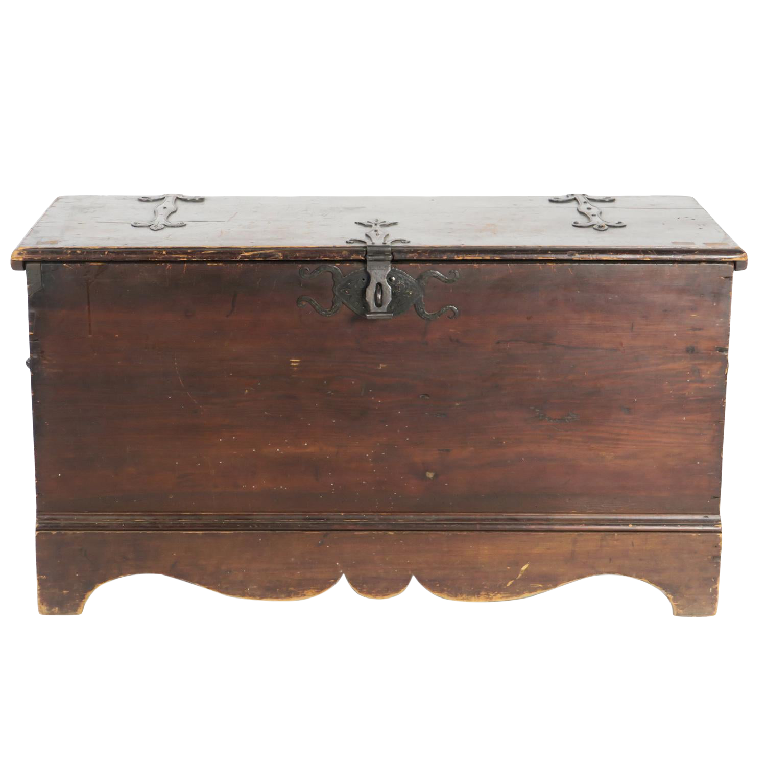 Mid 19th Century Antique 48" Pine Blanket Chest Chairish