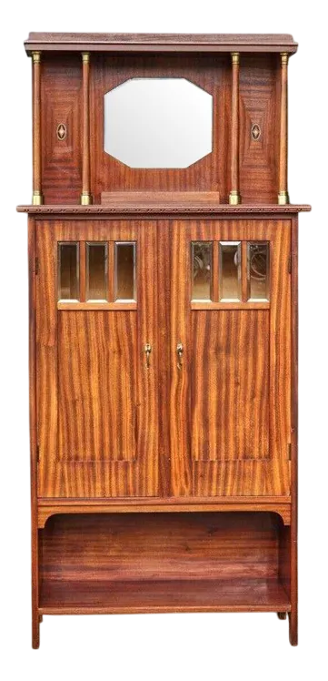 Art Nouveau Mahogany Cupboard