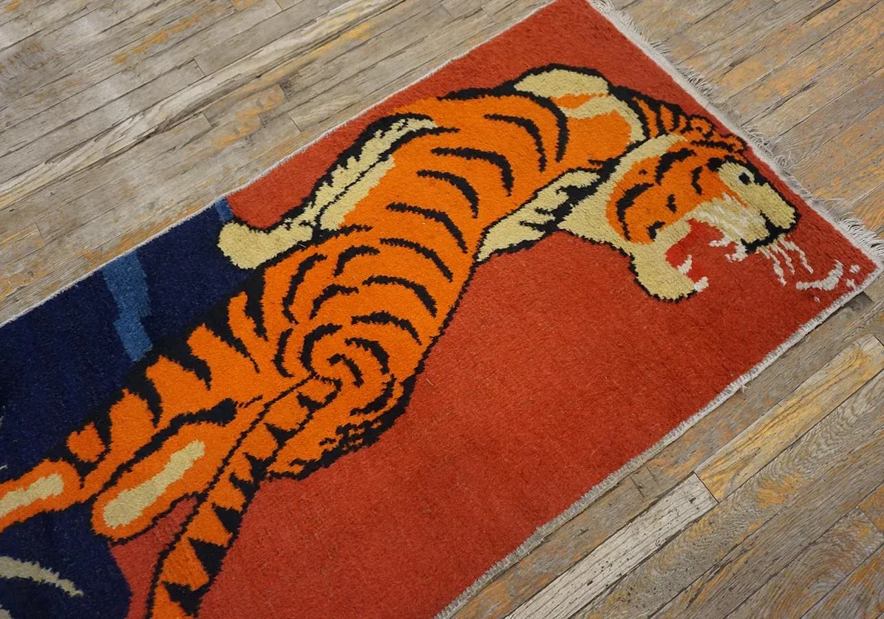 Impressive and Unique Animalistic Red Vintage Chinese Tibetan