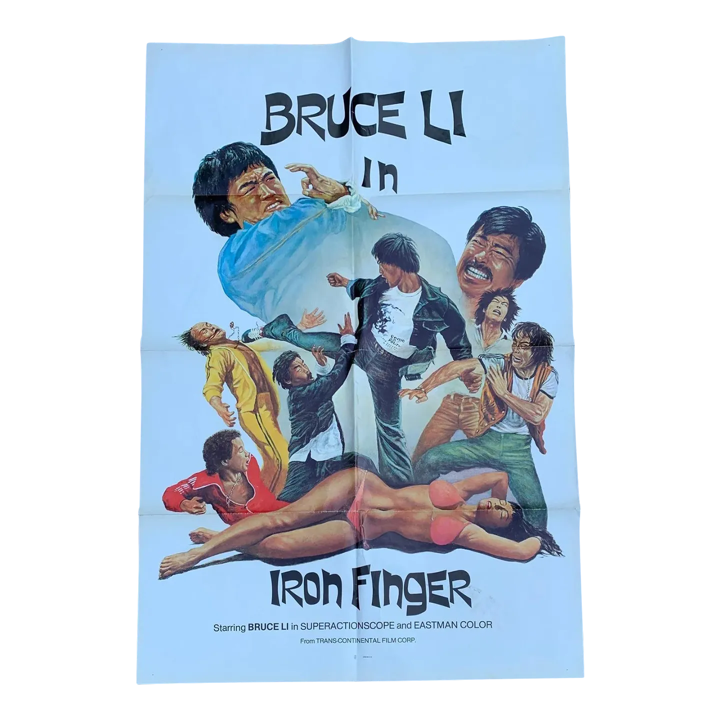 Bruce Li in Iron Finger Original Movie Poster 1979 Bruce Lee Chairish