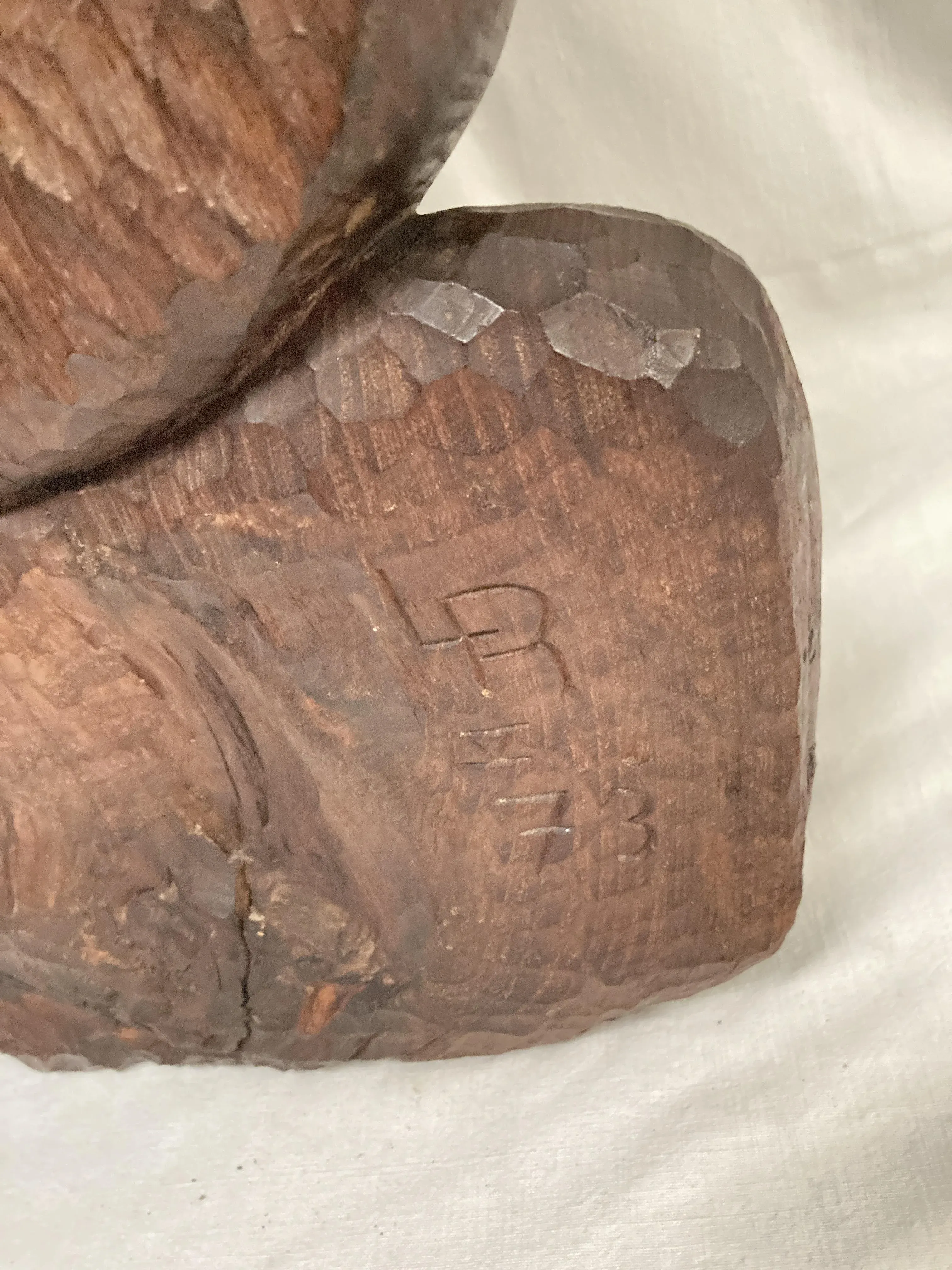 Face Sculpture, 1973, Wood