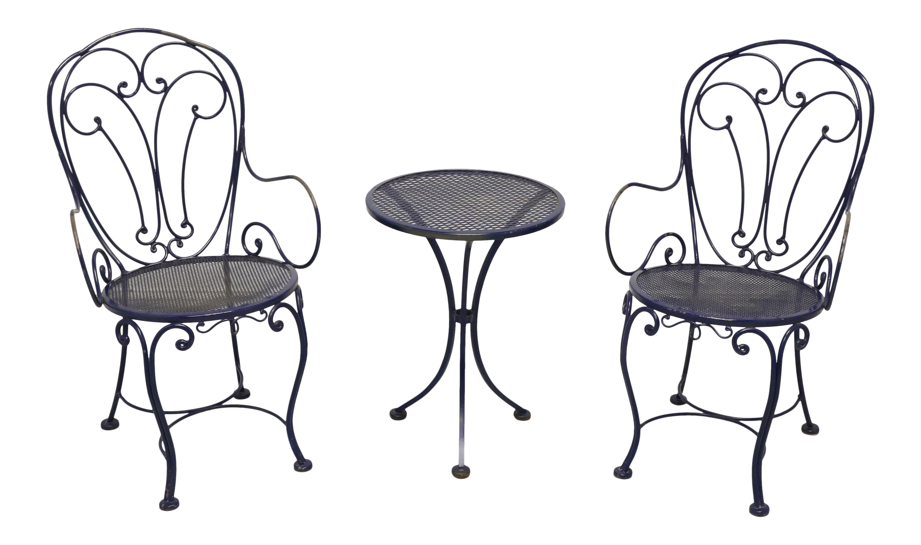 3 piece wrought iron patio set