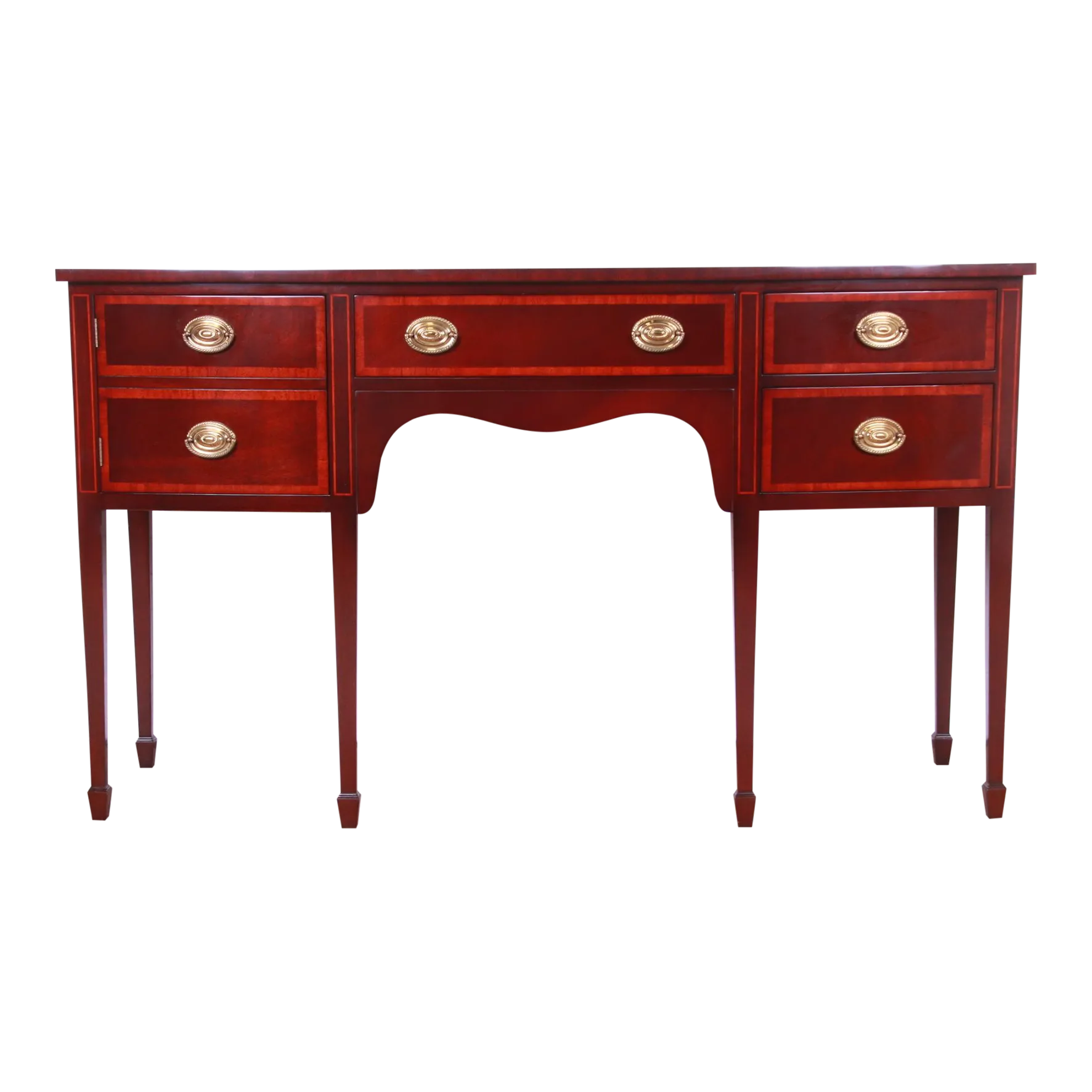 Kindel Furniture Federal Inlaid Mahogany Bow Front Sideboard Chairish
