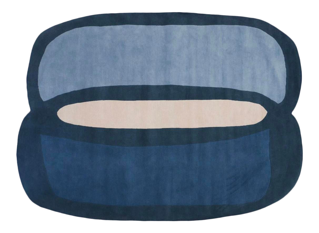 Double Stacked 10' x 14' Rug Blue Chairish