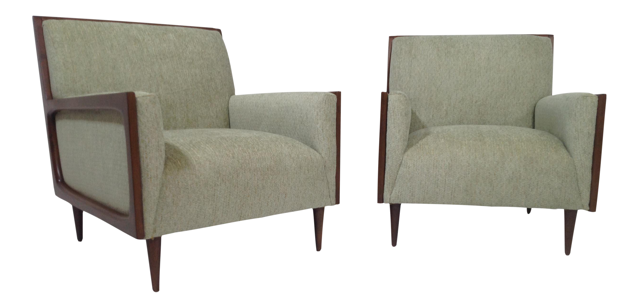 Mid-Century Modern Style Lounge Chairs - a Pair | Chairish