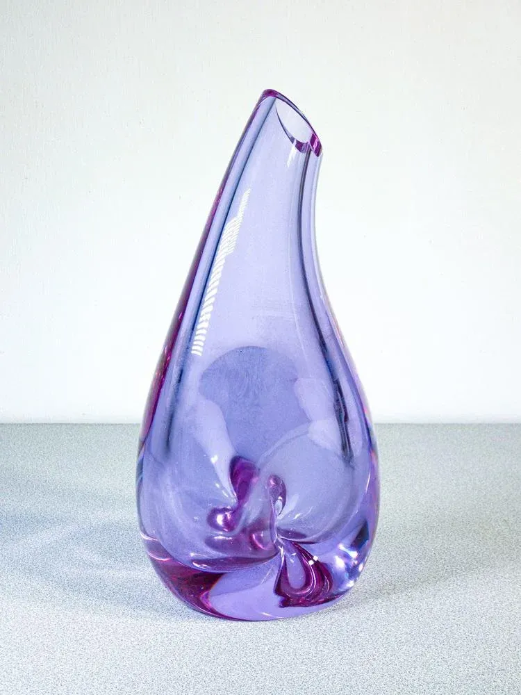 Blown Glass Flower Vase by Sevres, 1980s | Chairish