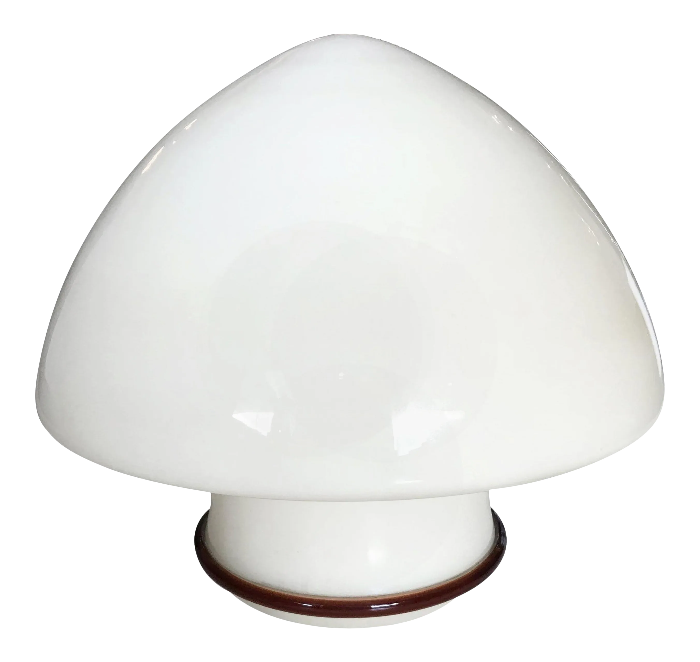 Vintage Table Lamp W/ Cream Murano Glass & Original Label Designed by De Majo, 1960s Chairish