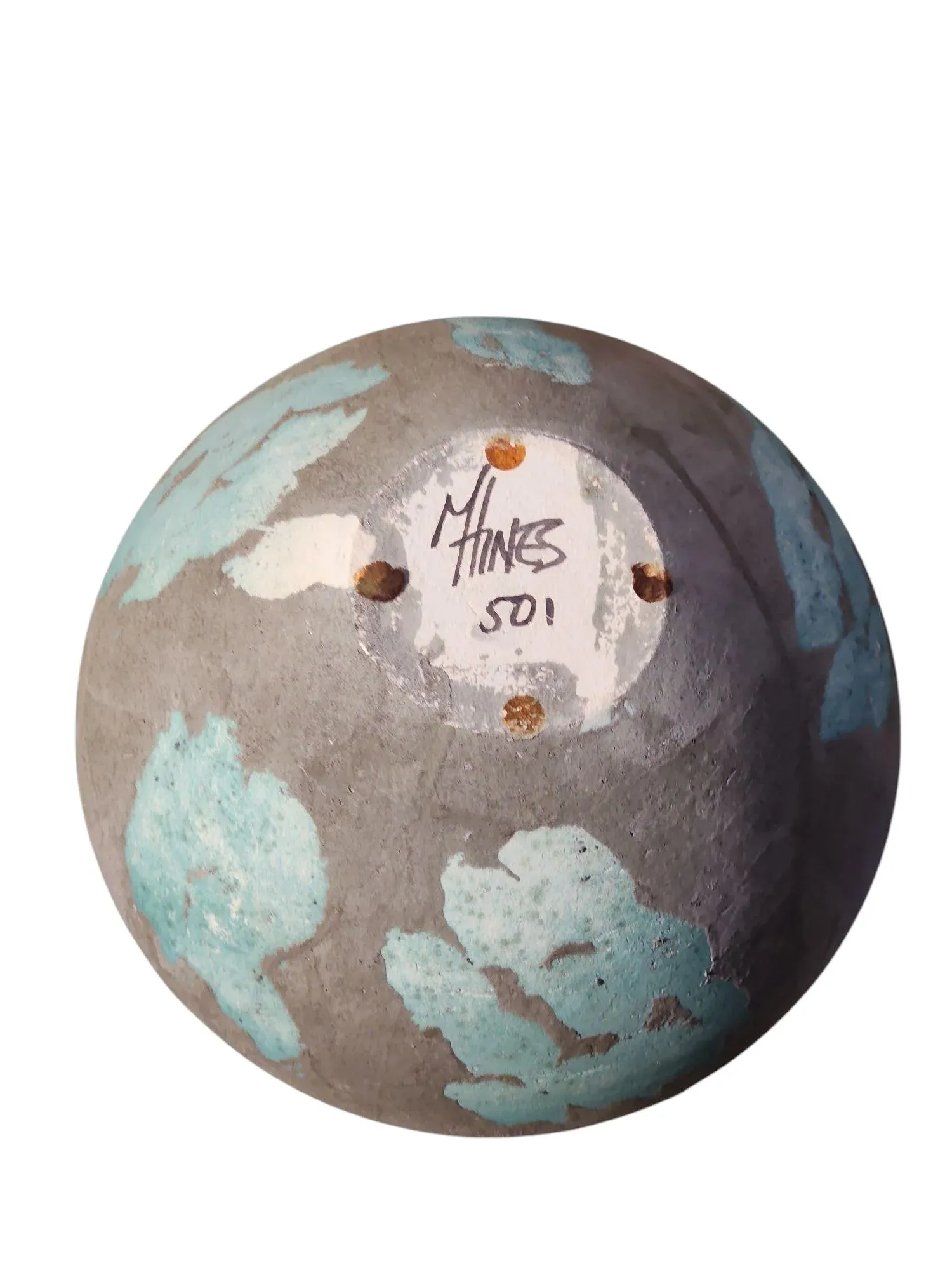 1980s Mark Hines Raku Lidded Globe