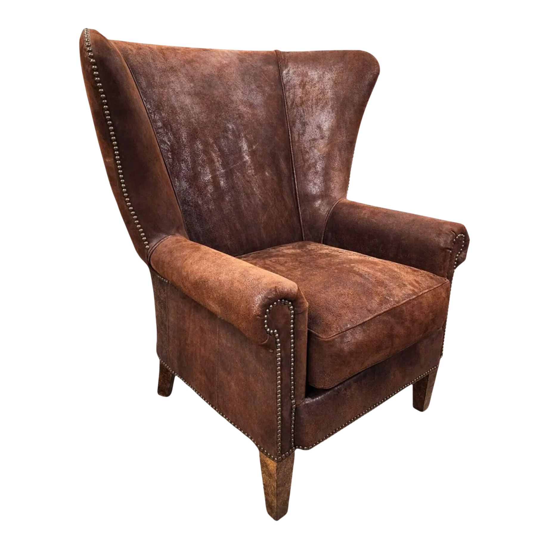 Leather Wingback Lounge Chair by Paul Robert Chairish