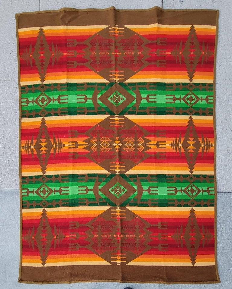Cayuse Pendleton Indian Design Blanket | Chairish Cayuse Pendleton Indian Design Blanket | Chairish