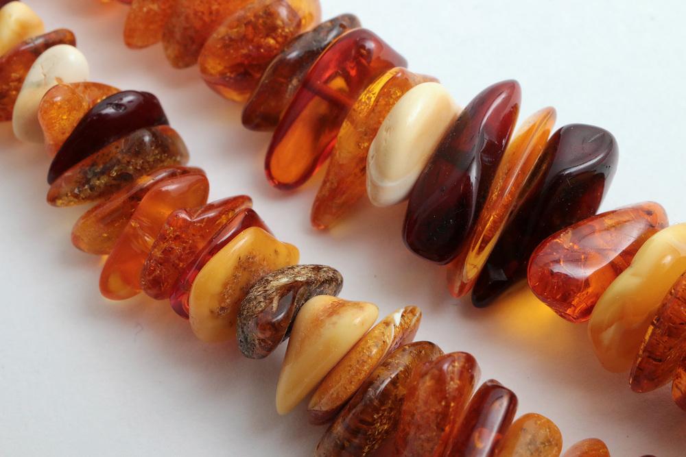 Vintage Three Amber Necklaces, 1960s, Set of 3