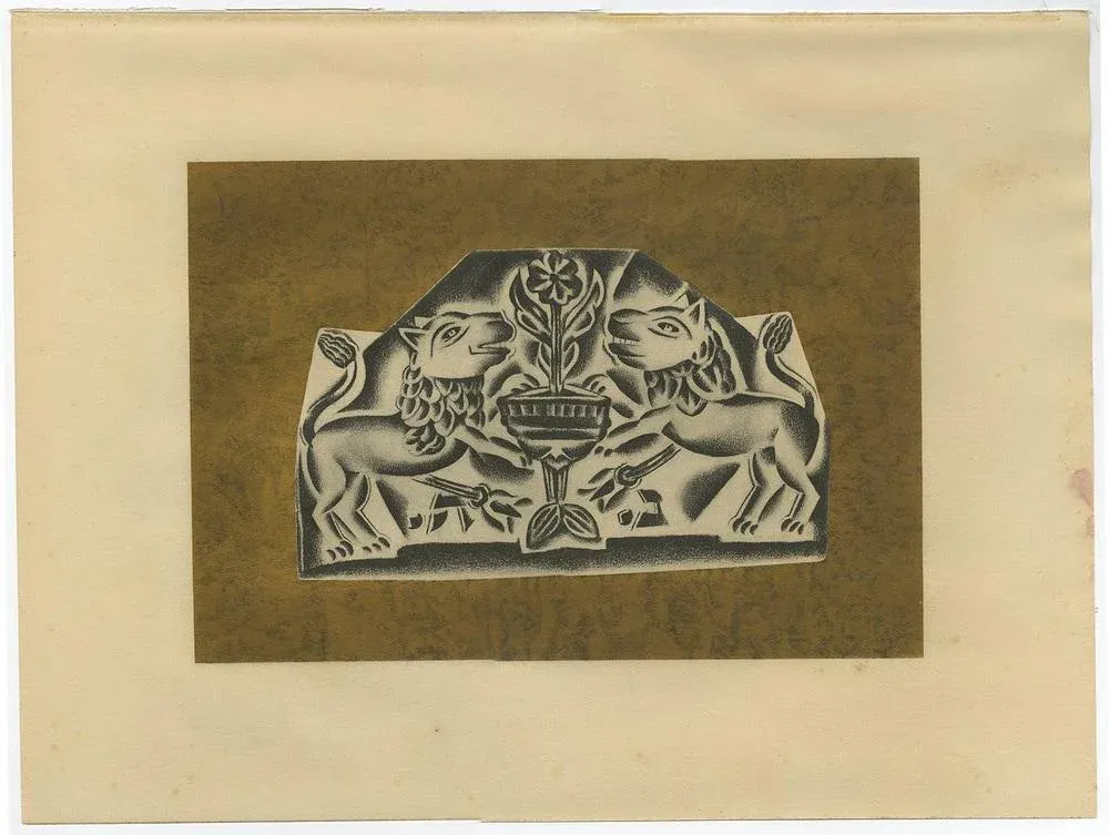 Nathan Altmann, Die Löwen, 1923, Paper