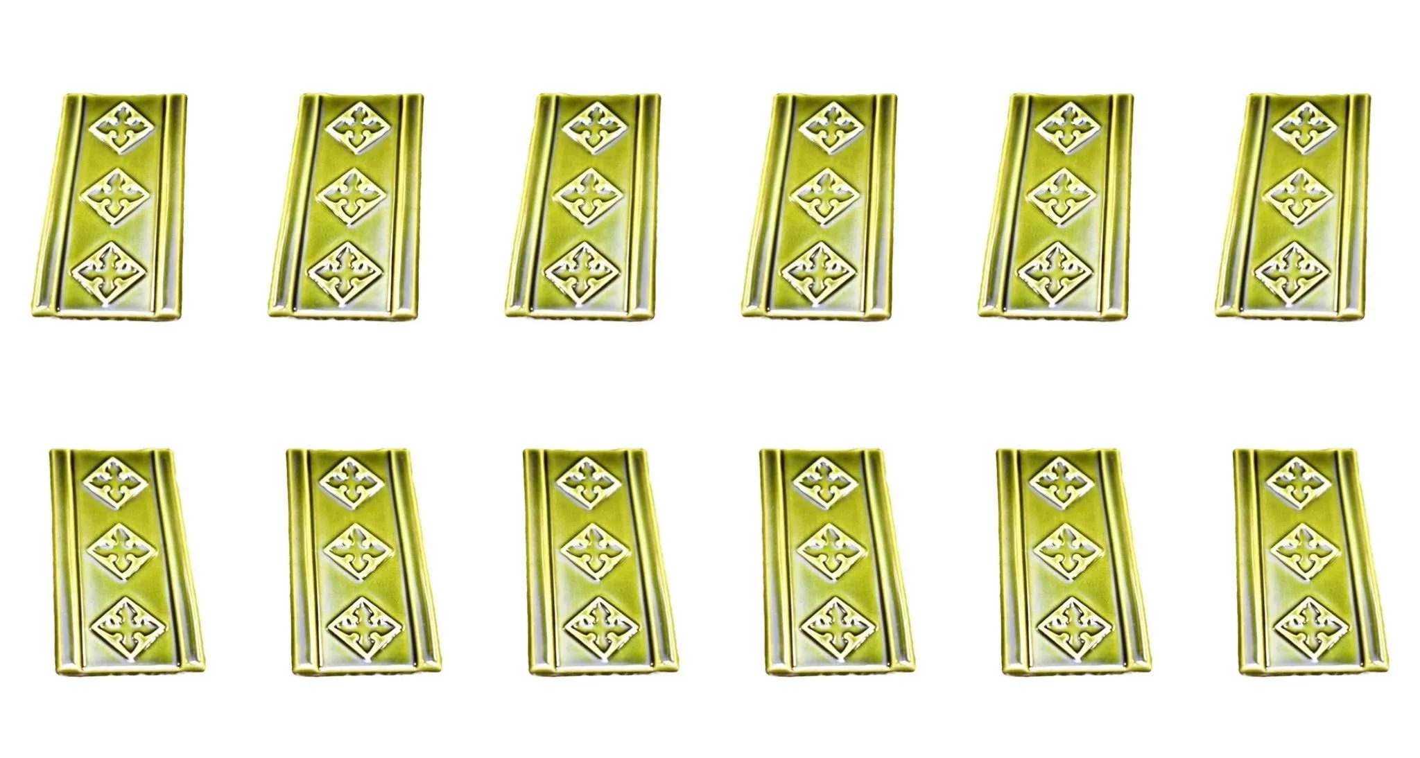 Ceramic Paris Metro Tiles from Vallauris, Set of 12