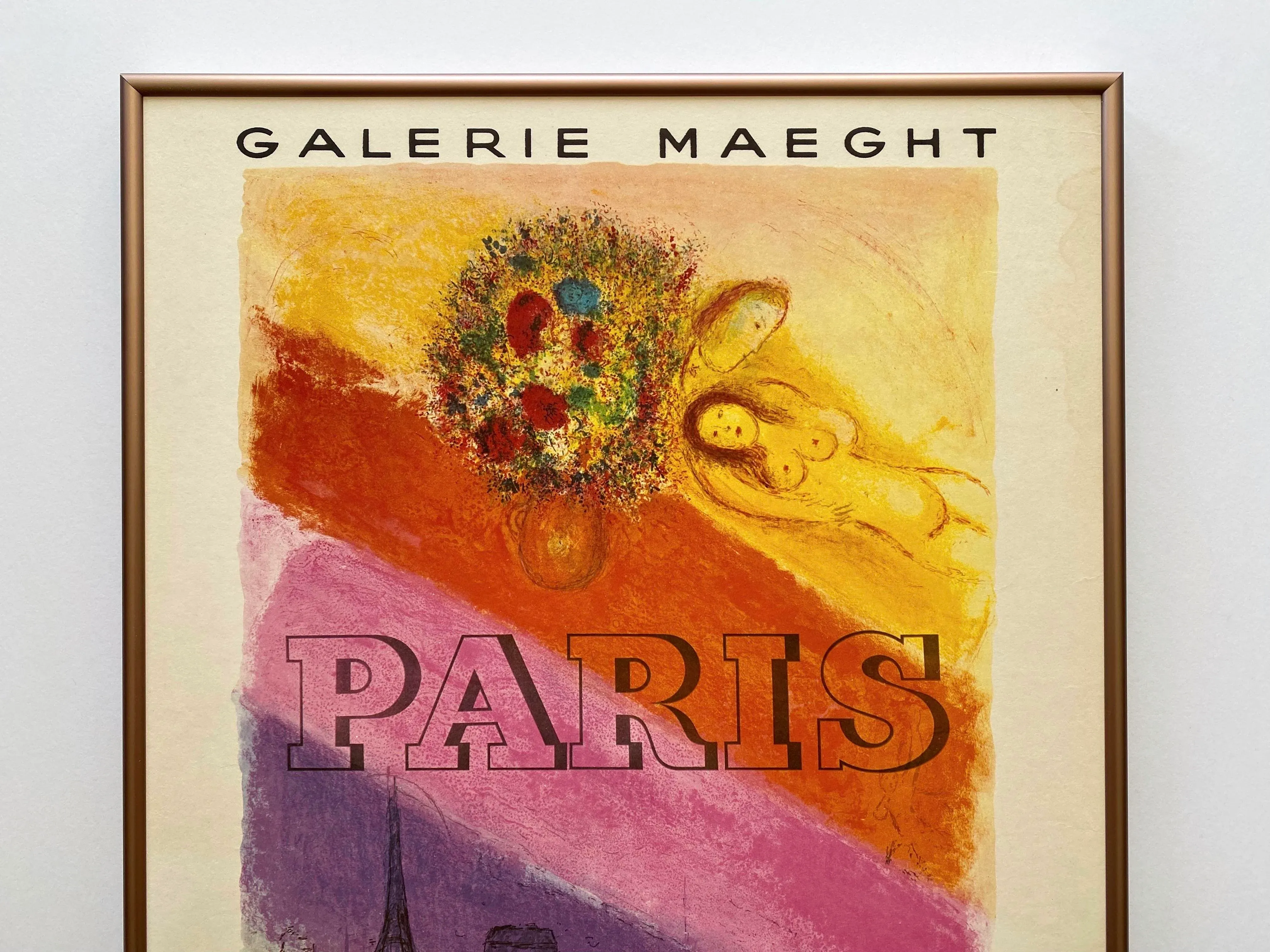 Marc Chagall Vintage 1960 Mid Century Modernist Lithograph Print
