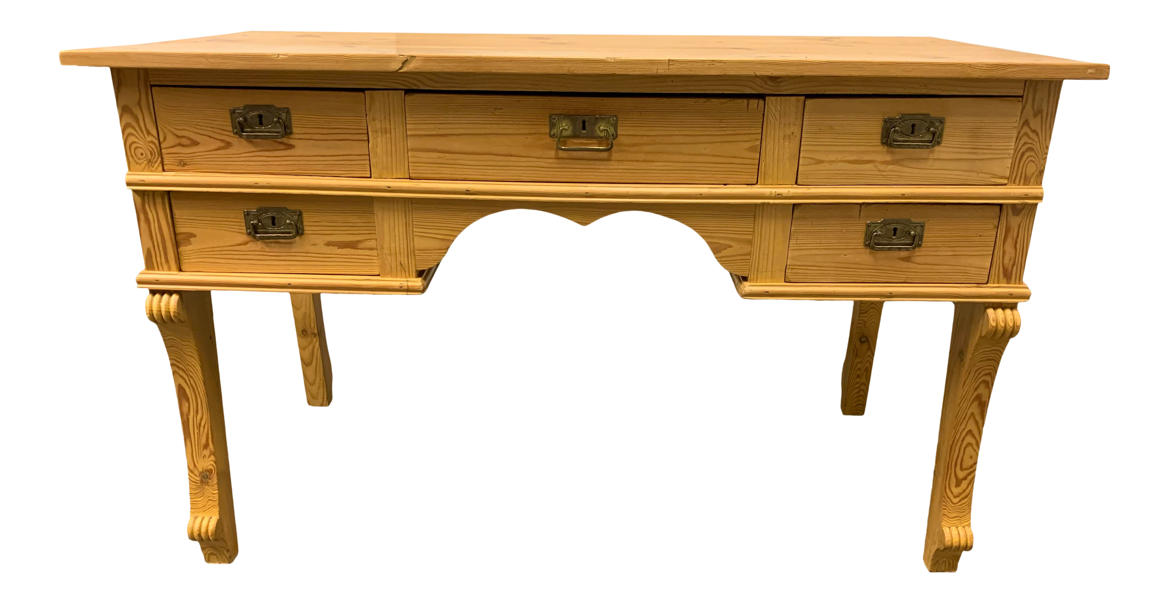 Keyhole Pine Writing Desk Chairish