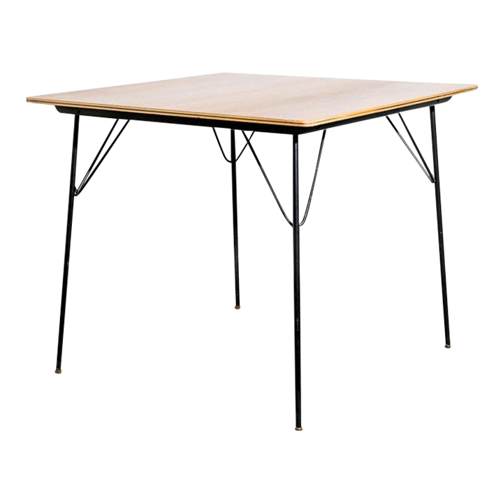 Vintage Eames Dtm1 Folding Dining Table Chairish