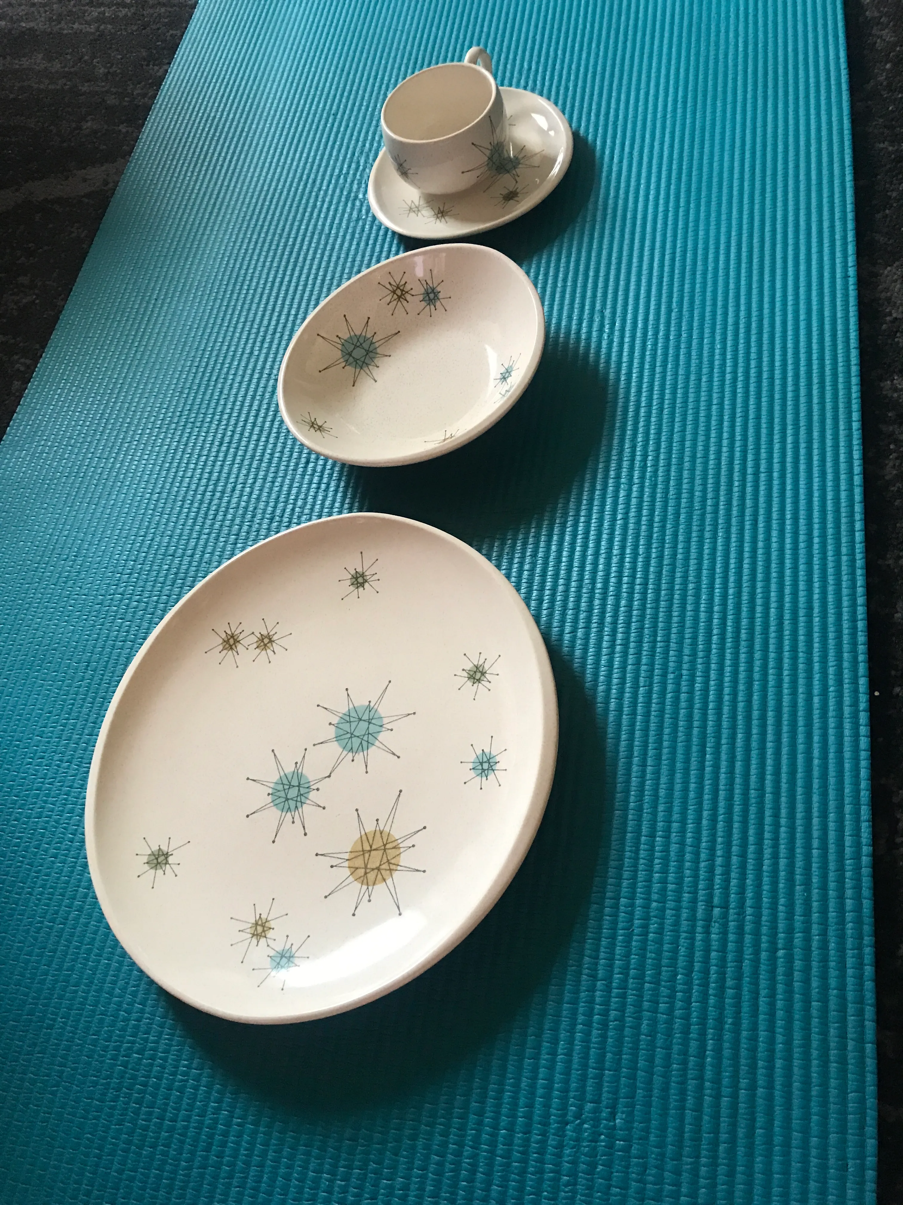 Vintage Franciscan Ware Starburst China Set- 5 Pieces | Chairish