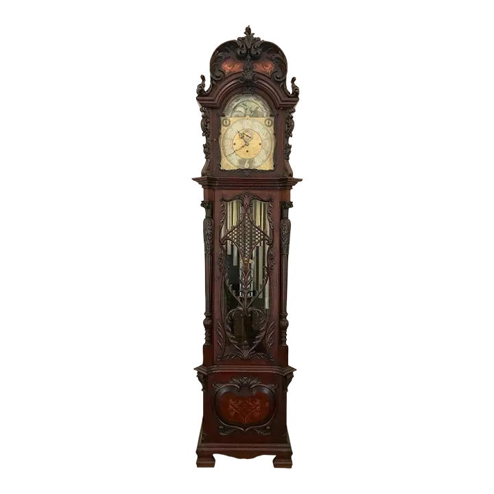 Enormous 19th Century English Tall Case Clock | Chairish