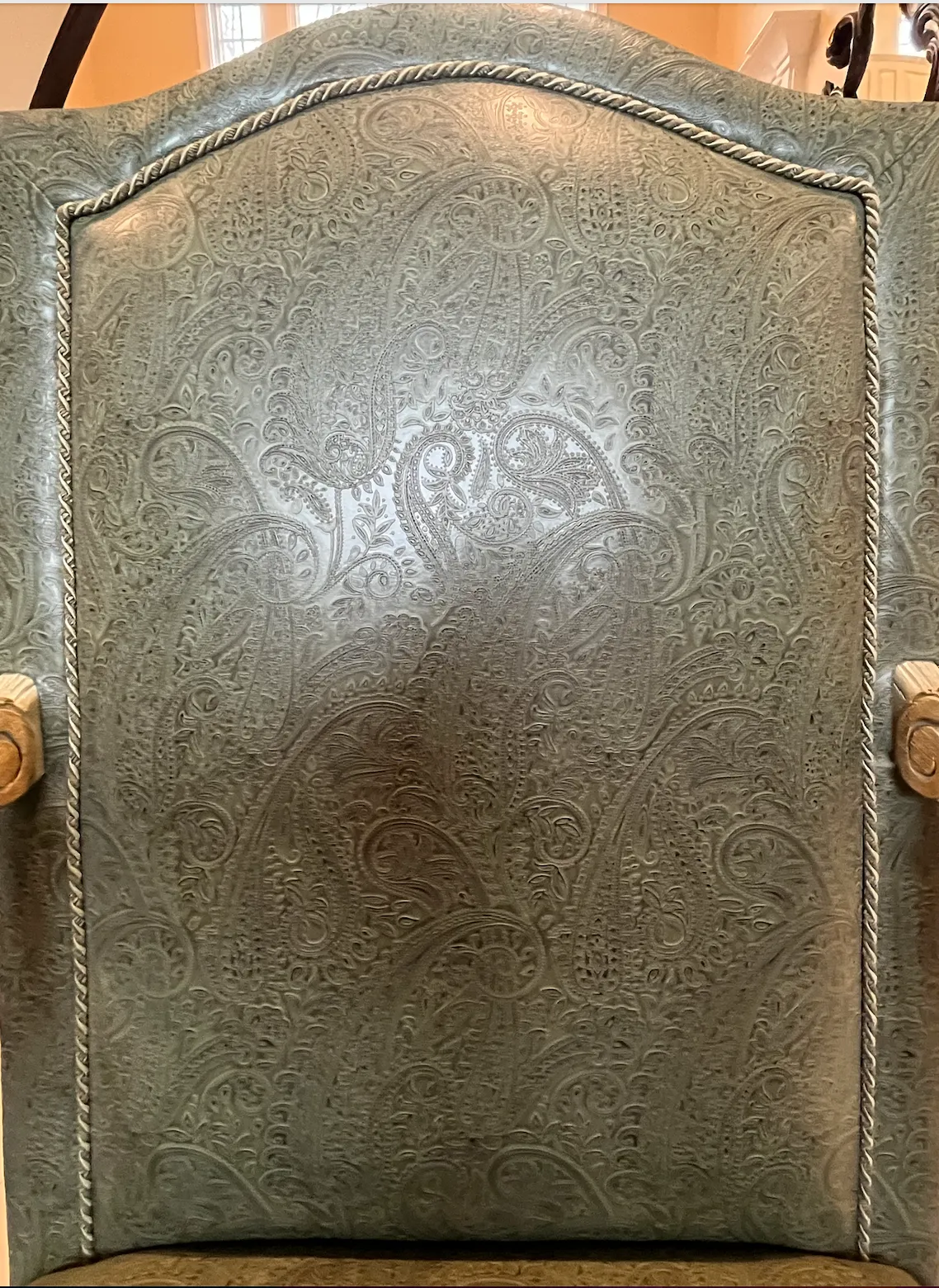 Excellent Condition PRADA Logo ShirtSet of 2, Century Furniture High Back Arm Chairs