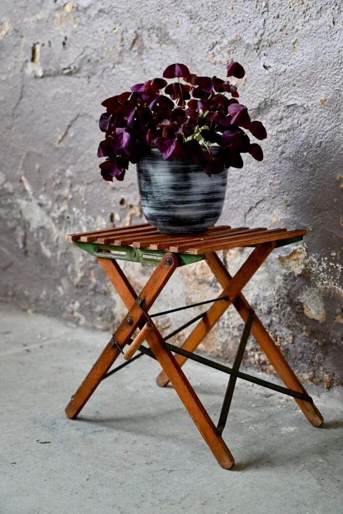 M*G様 EUREKA Vintage stool Mid-Century Folding Stool in Wood Slat and Metal from Eureka