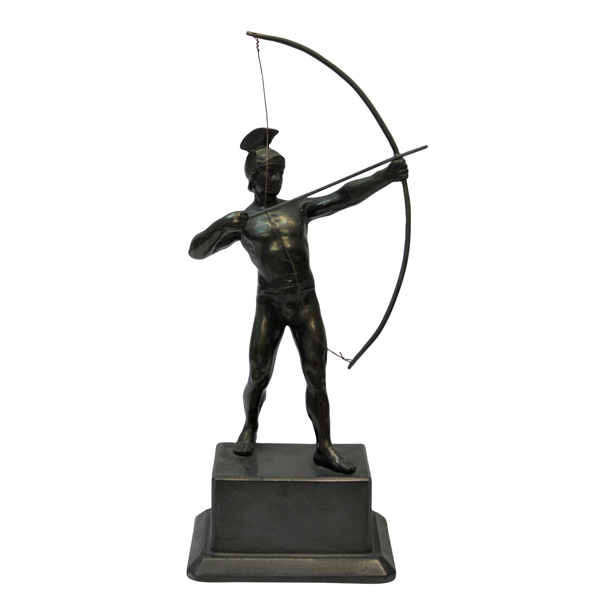 Bronze Roman Archer Sculpture Chairish
