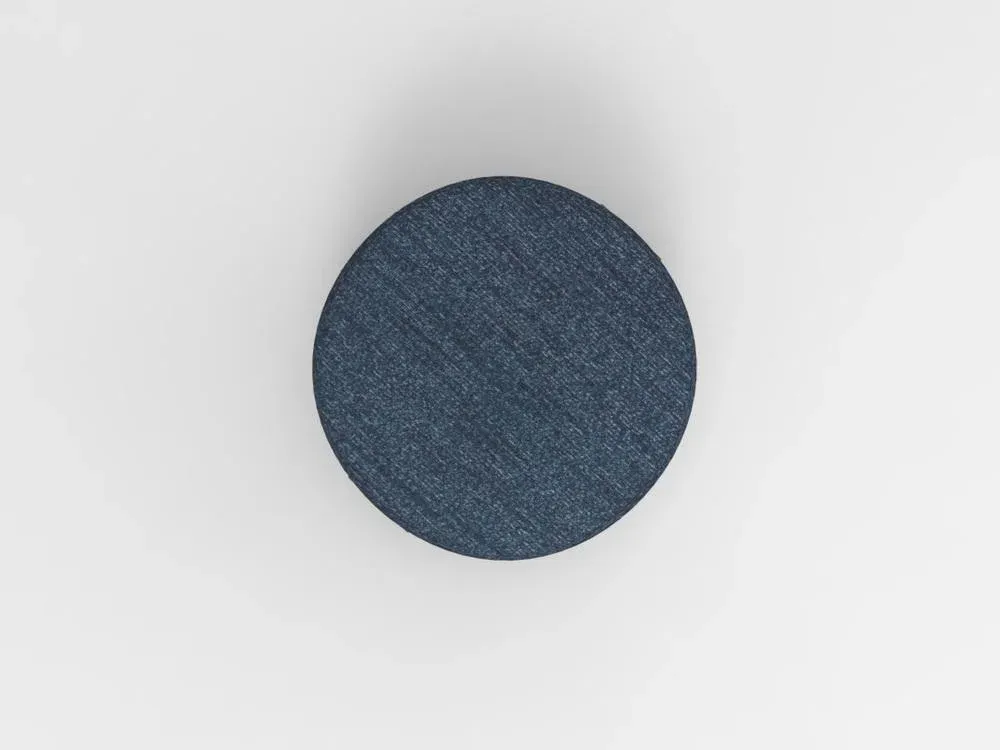 Cassette Pouf in Outside Tricot Dark Seafoam Fabric and Smoked Oak by Alter Ego for Collector