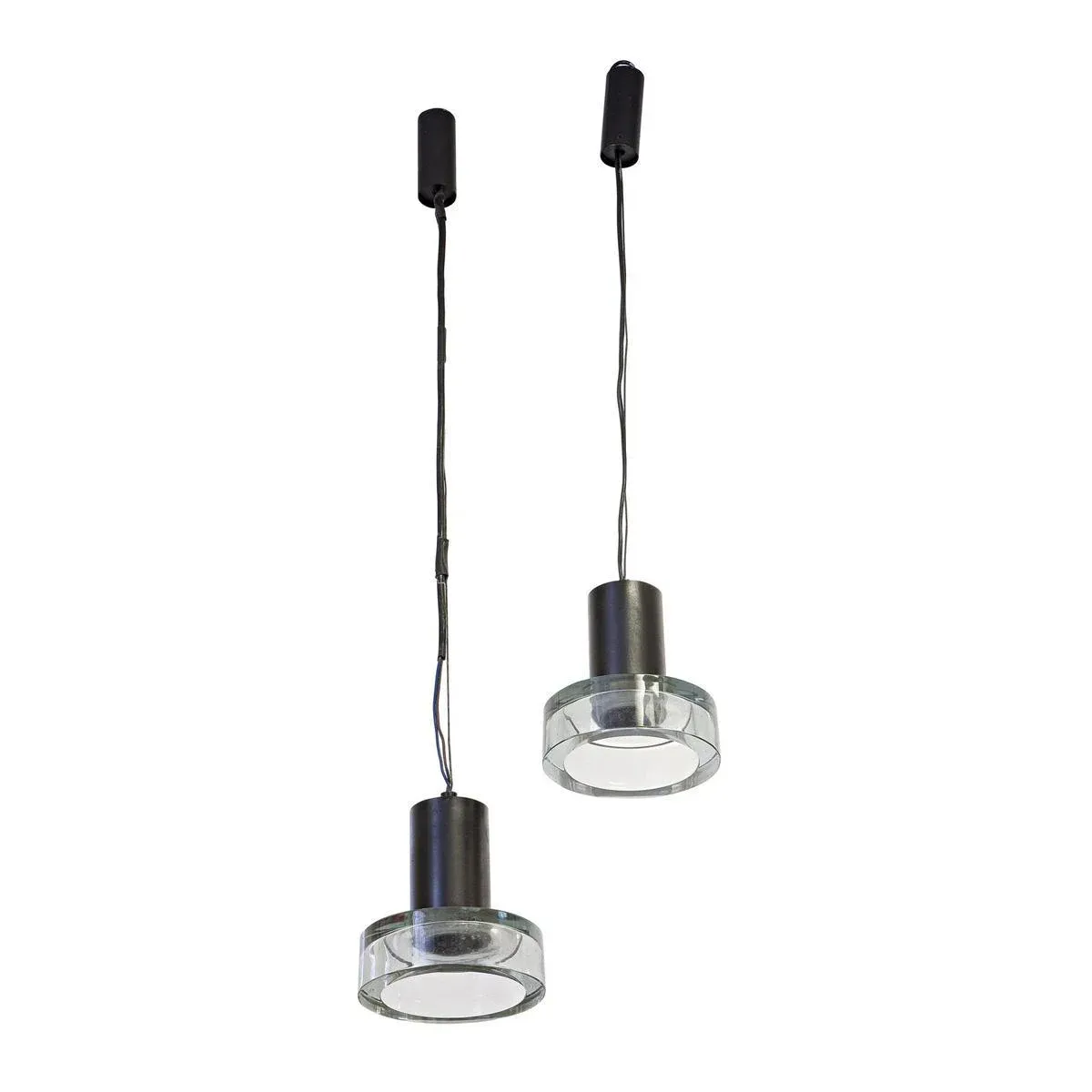 Ceiling Lamps in the Style of by Flavio Poli for Seguso Vetri D’Arte, 1950s, Set of 2