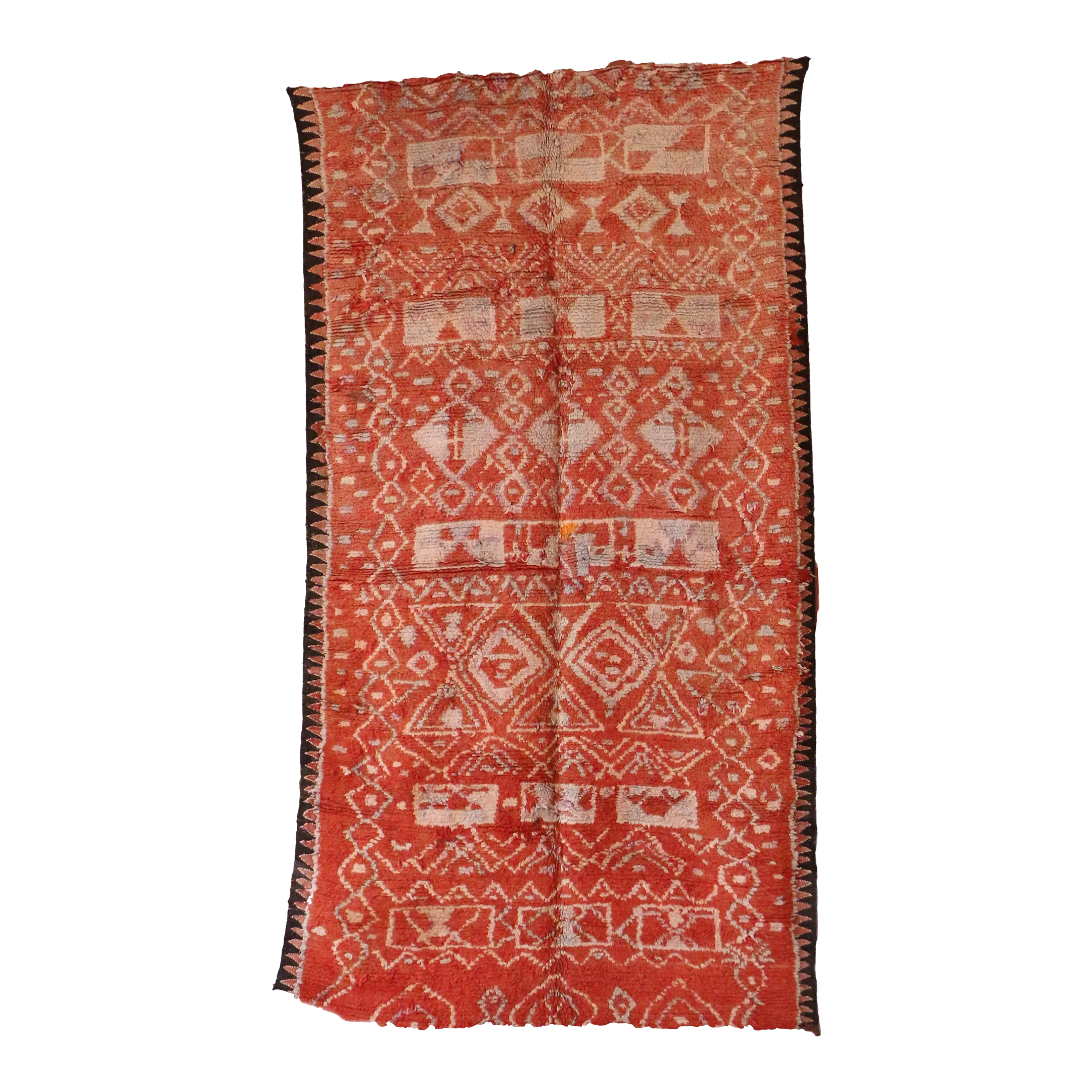 1970s Moroccan Vintage Handmade Rug - 5\'2\