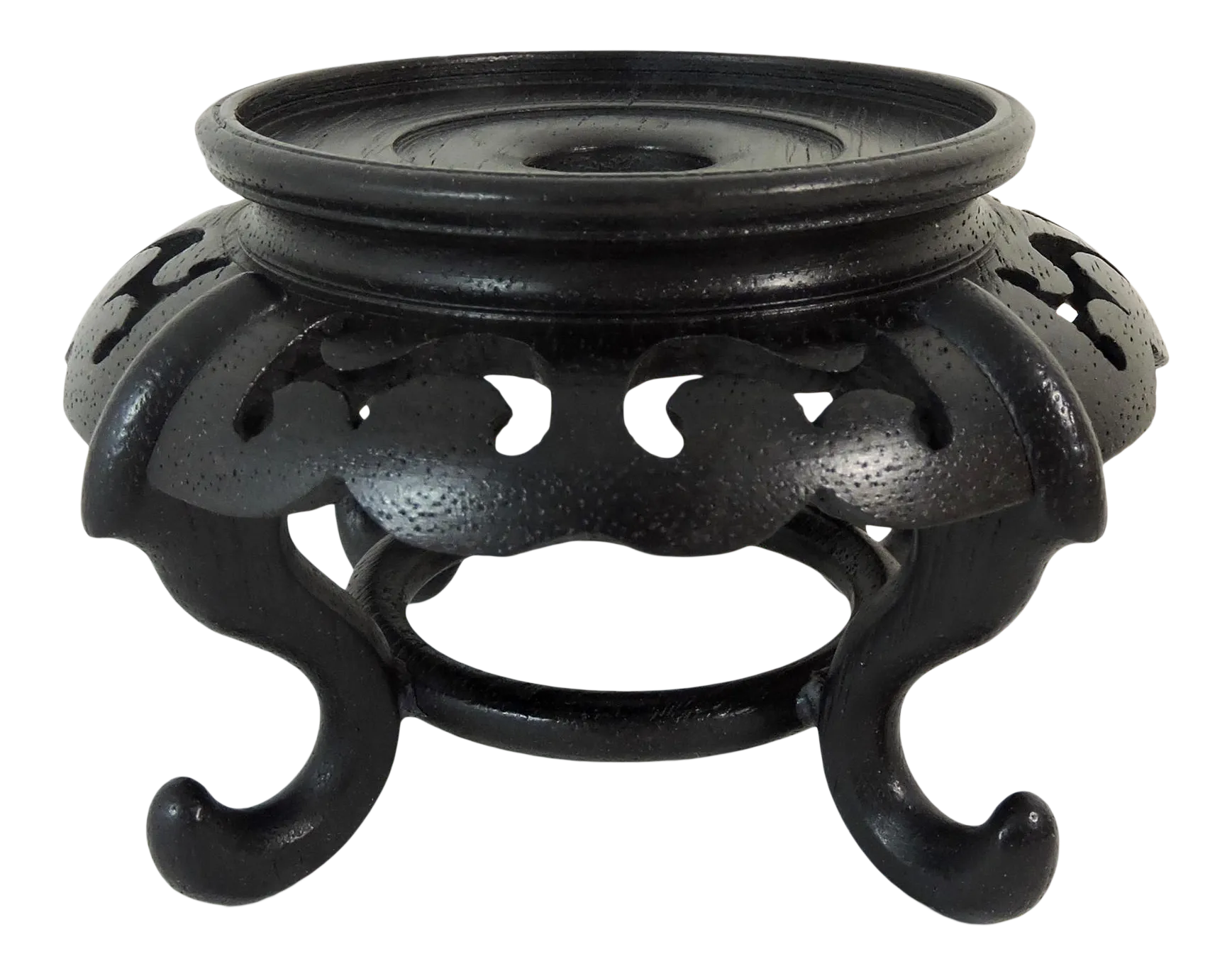 1980\'s Vintage Hong Kong Chinese Rosewood Display Stand Pedestal 3.25\