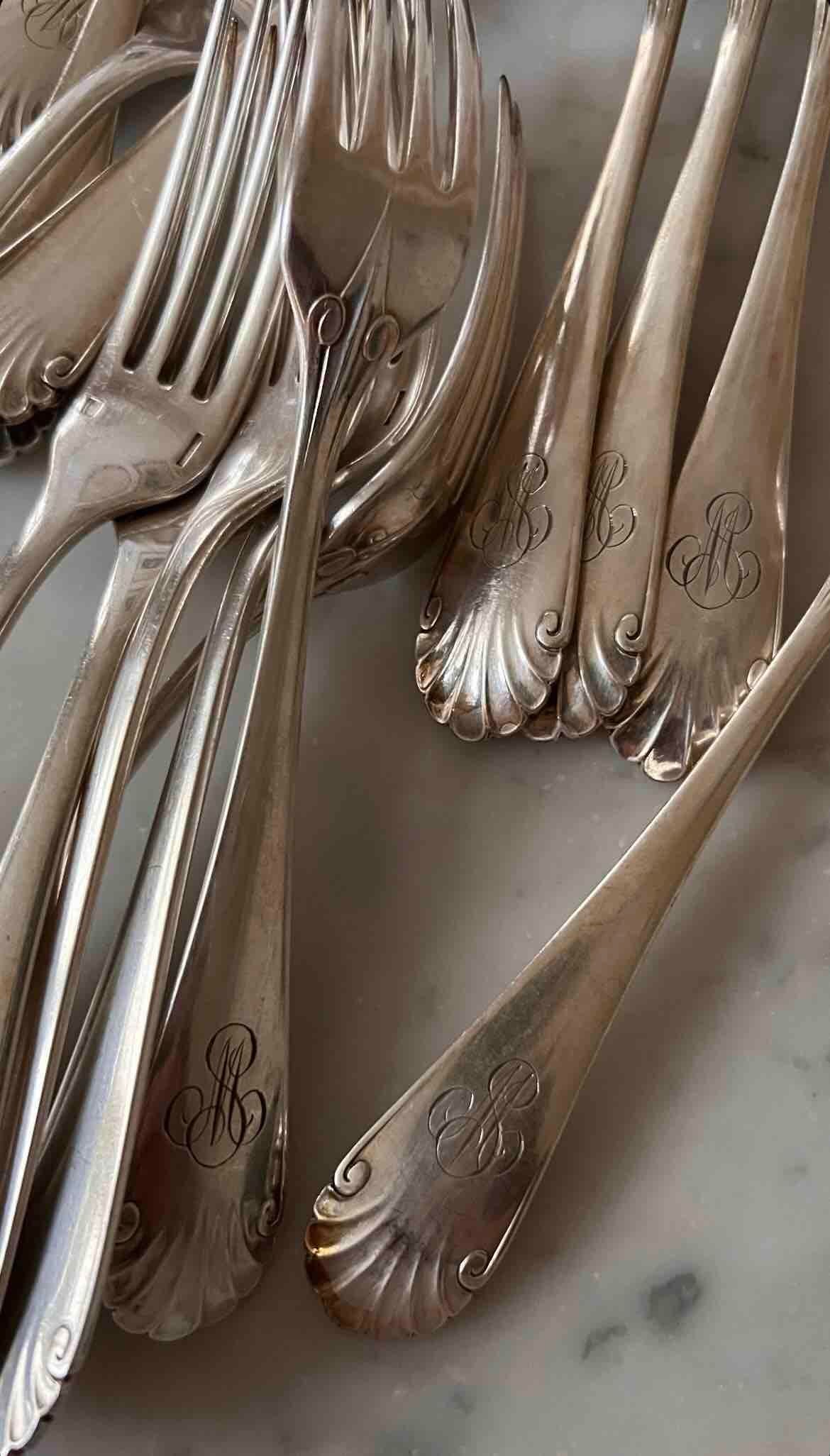 Vintage Christofle Flatware, 24 Piece Set Chairish