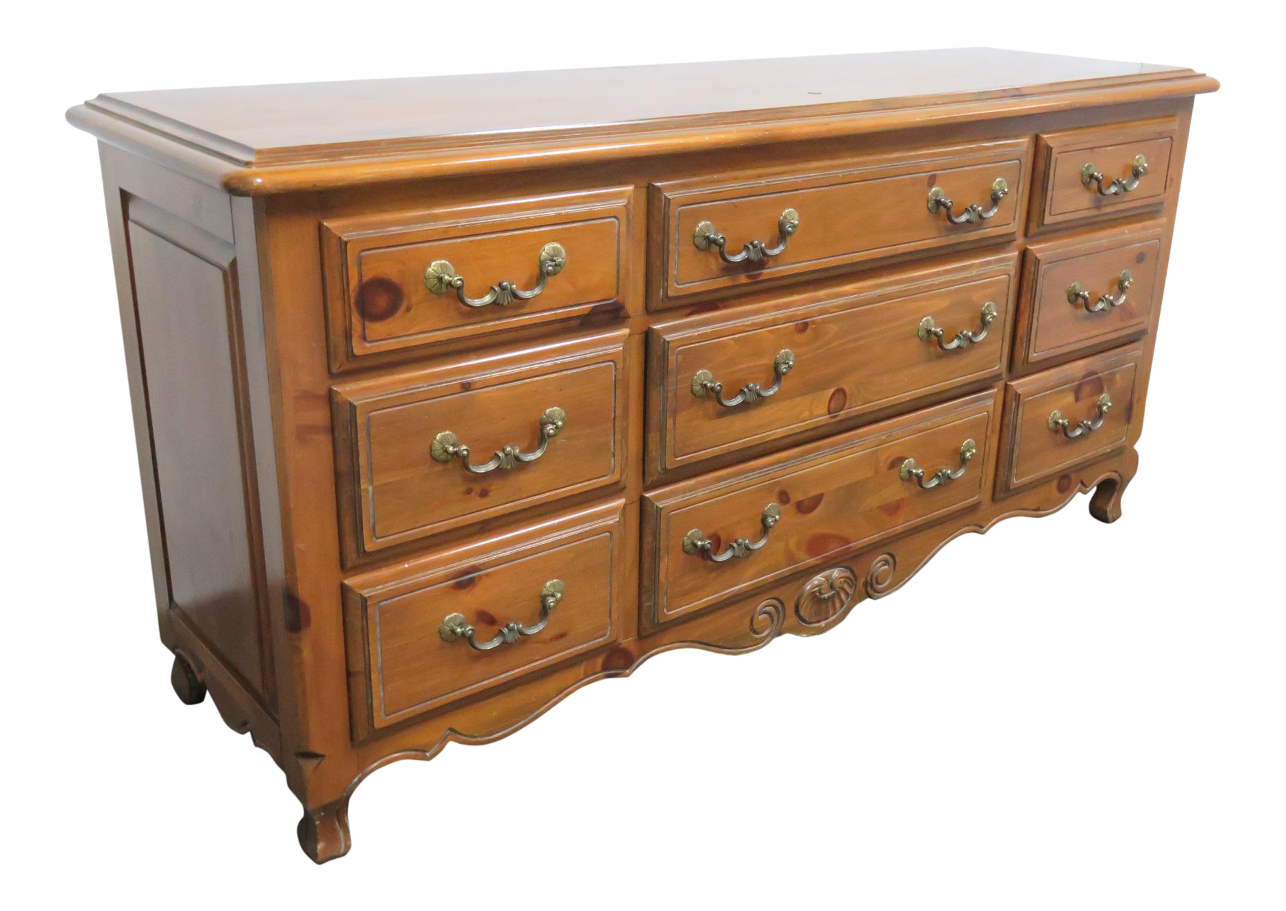 Late 20th Century Ethan Allen Pine Country French Dresser Chairish